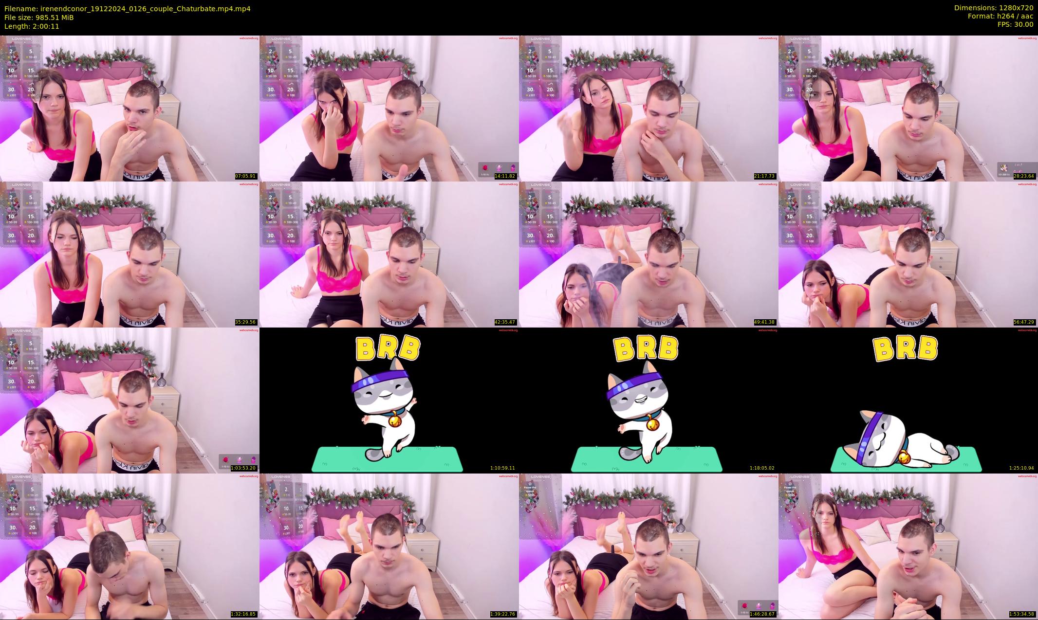 irenendconor — 121 minute Chaturbate couple cam show recording, 720p, Dec 19, 2024