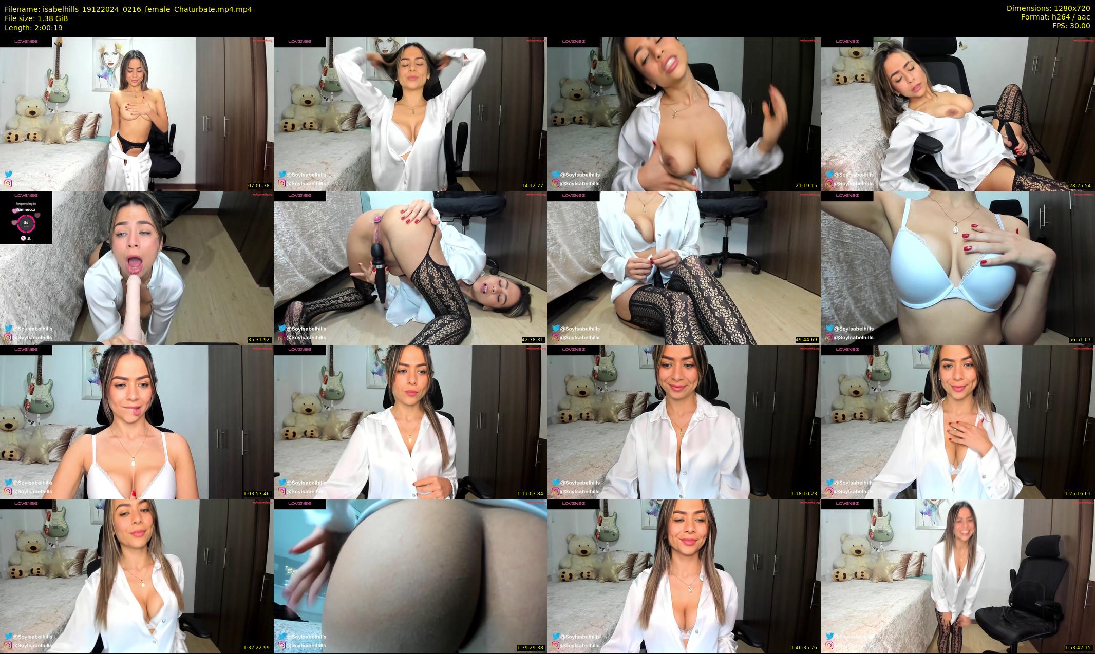 isabelhills — 121 minute Chaturbate female cam show recording, 720p, Dec 19, 2024