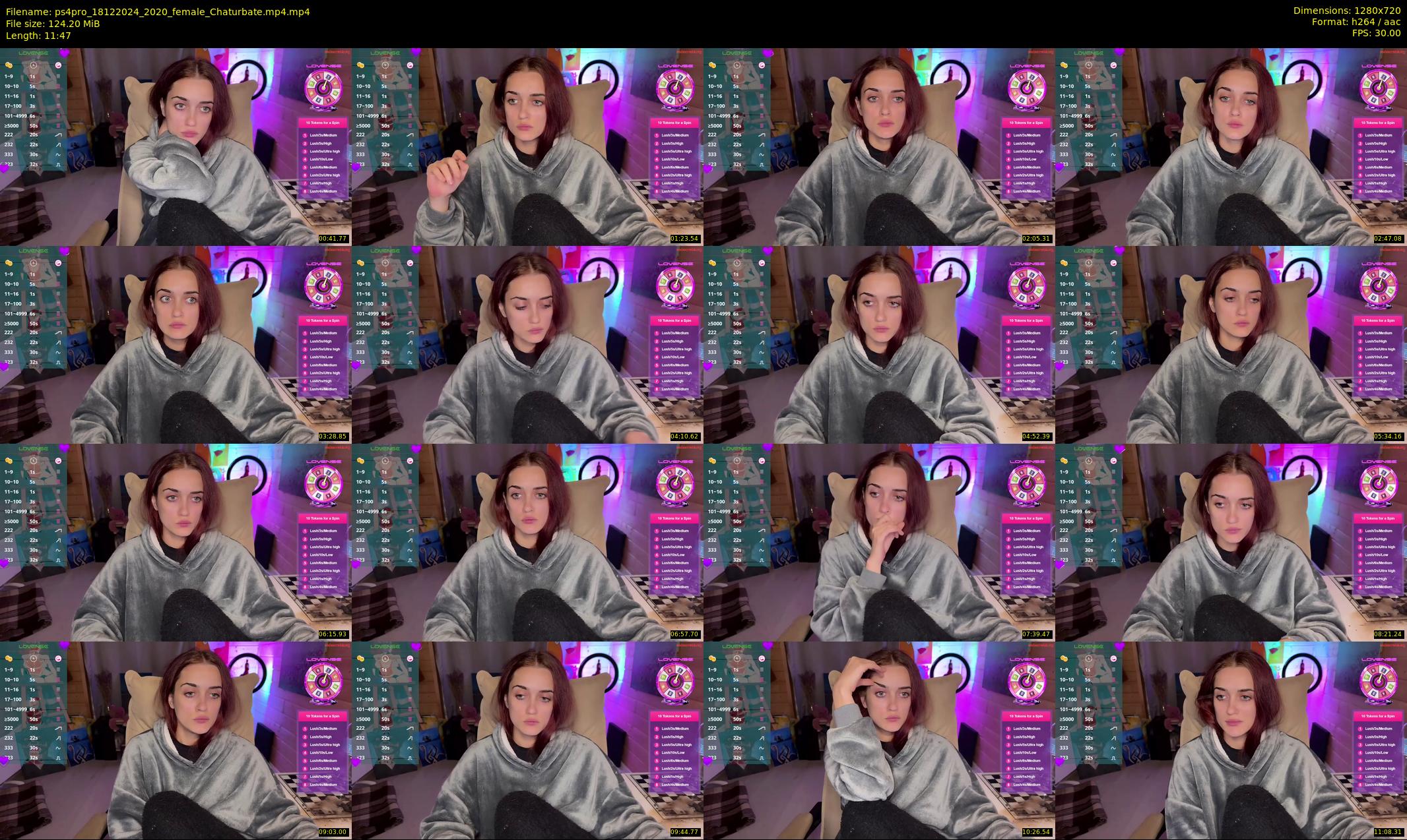 ps4pro — 12 minute Chaturbate female cam show recording, 720p, Dec 18, 2024