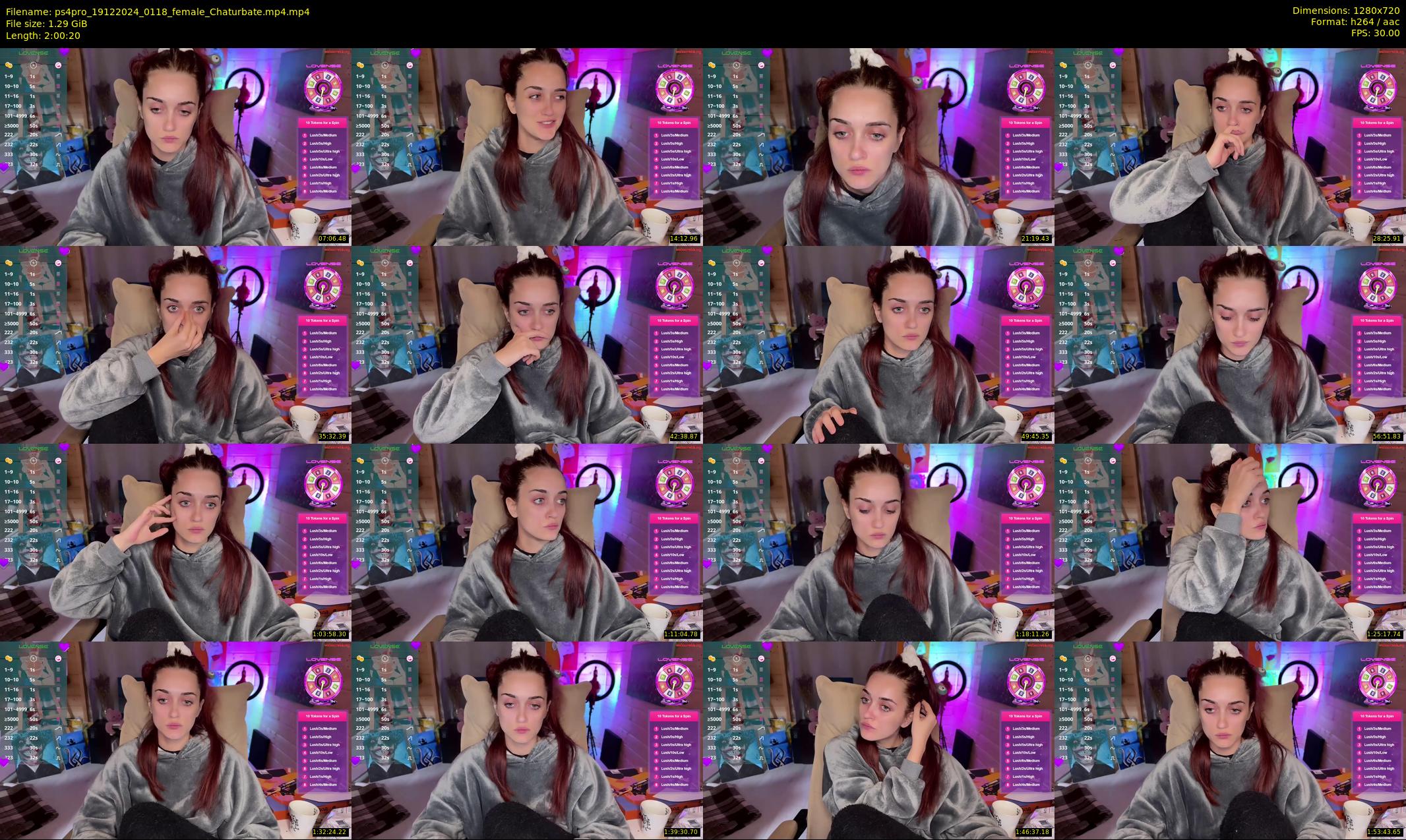 ps4pro — 121 minute Chaturbate female cam show recording, 720p, Dec 19, 2024