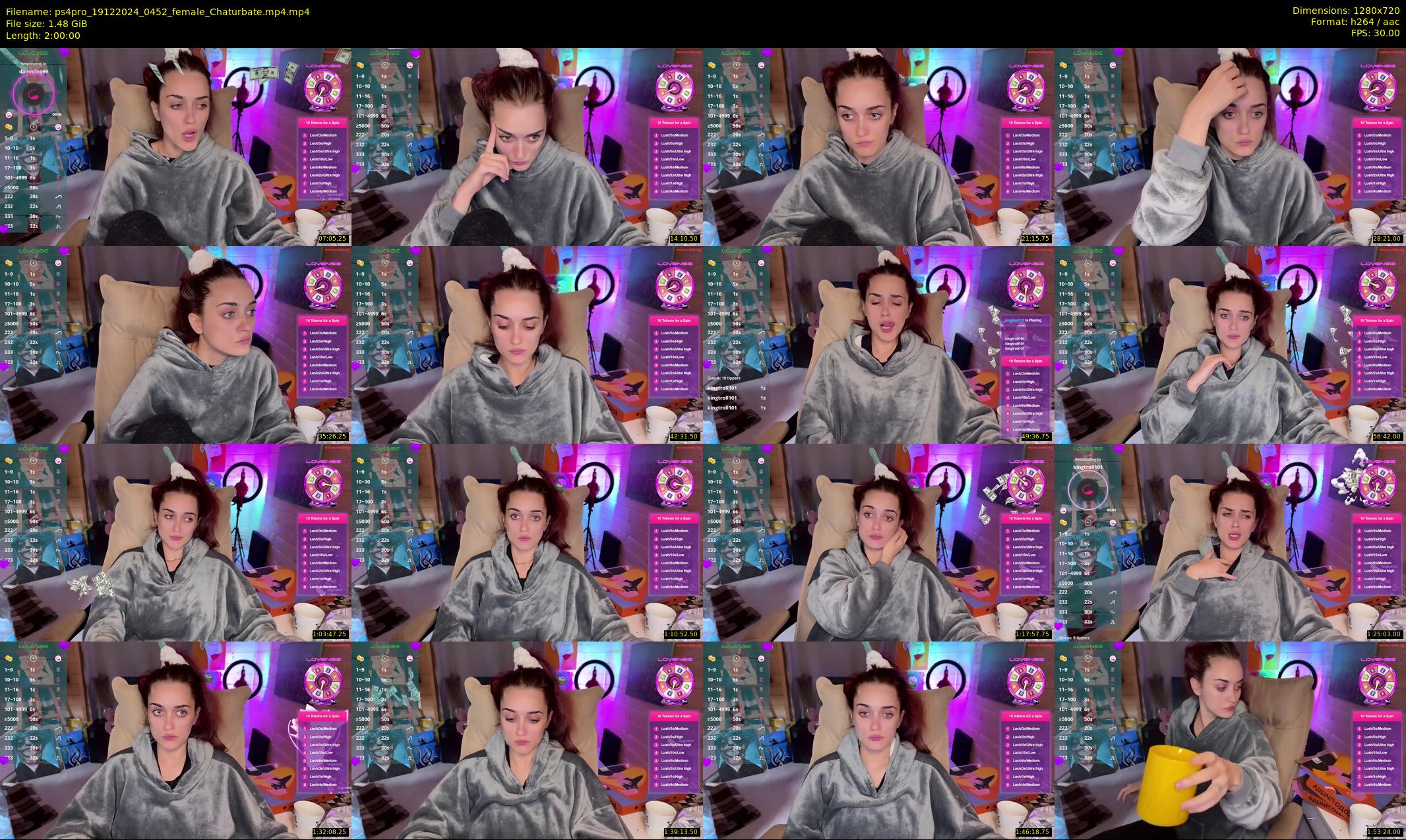ps4pro — 120 minute Chaturbate female cam show recording, 720p, Dec 19, 2024