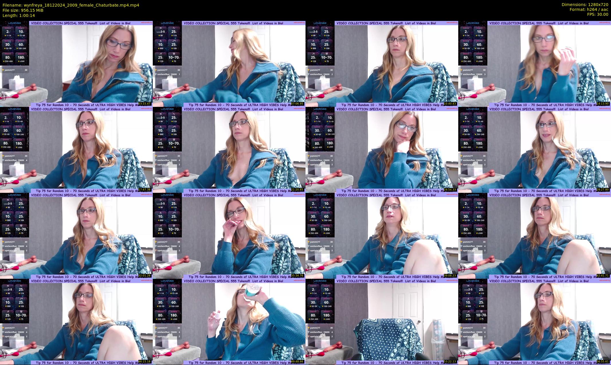 wynfreya — 61 minute Chaturbate female cam show recording, 720p, Dec 18, 2024