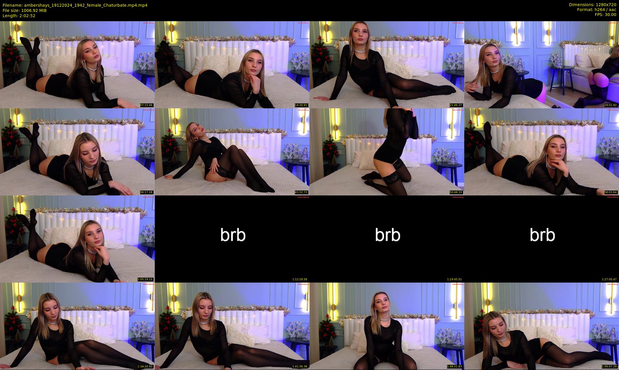 ambershays — 123 minute Chaturbate female cam show recording, 720p, Dec 19, 2024