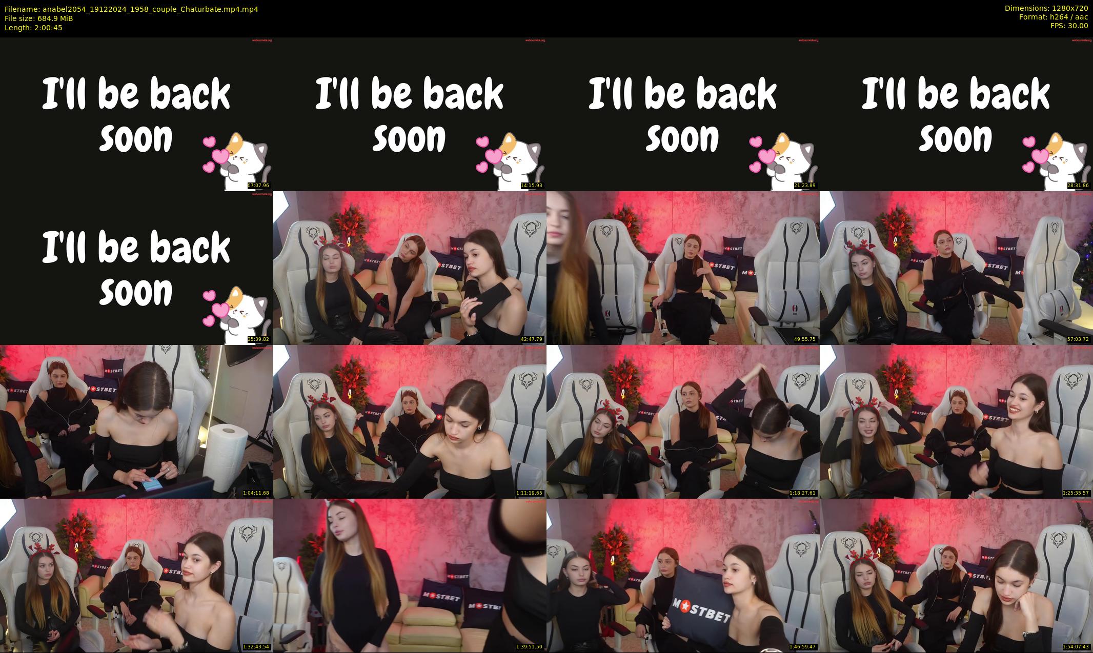 anabel2054 — 121 minute Chaturbate female cam show recording, 720p, Dec 19, 2024