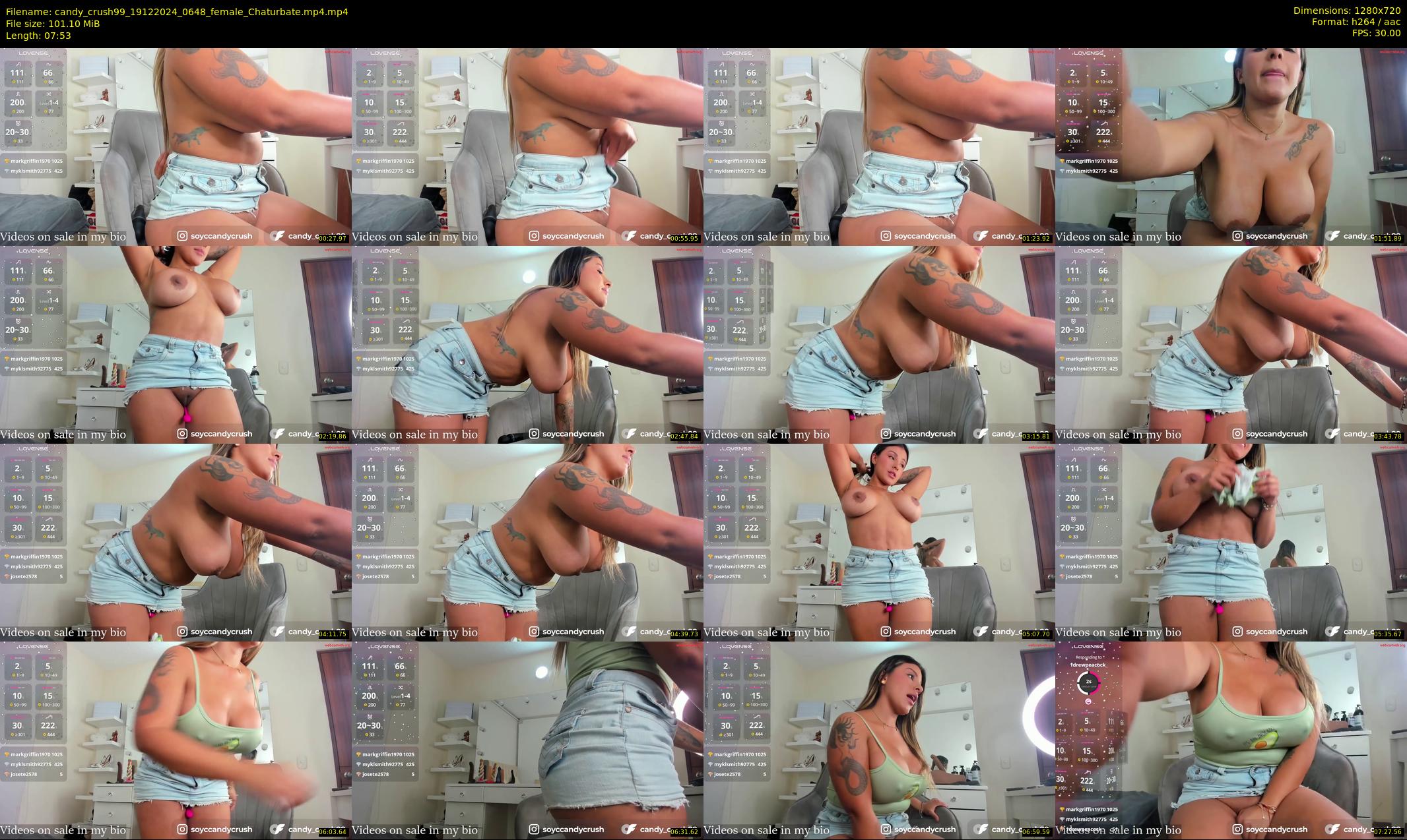 candy_crush99 — 8 minute Chaturbate female cam show recording, 720p, Dec 19, 2024