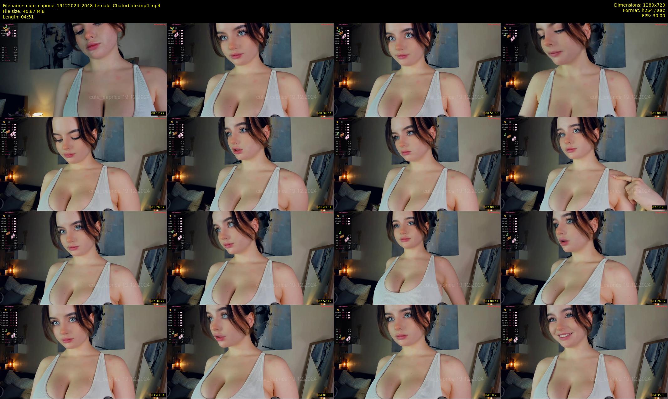 cute_caprice — 5 minute Chaturbate female cam show recording, 720p, Dec 19, 2024