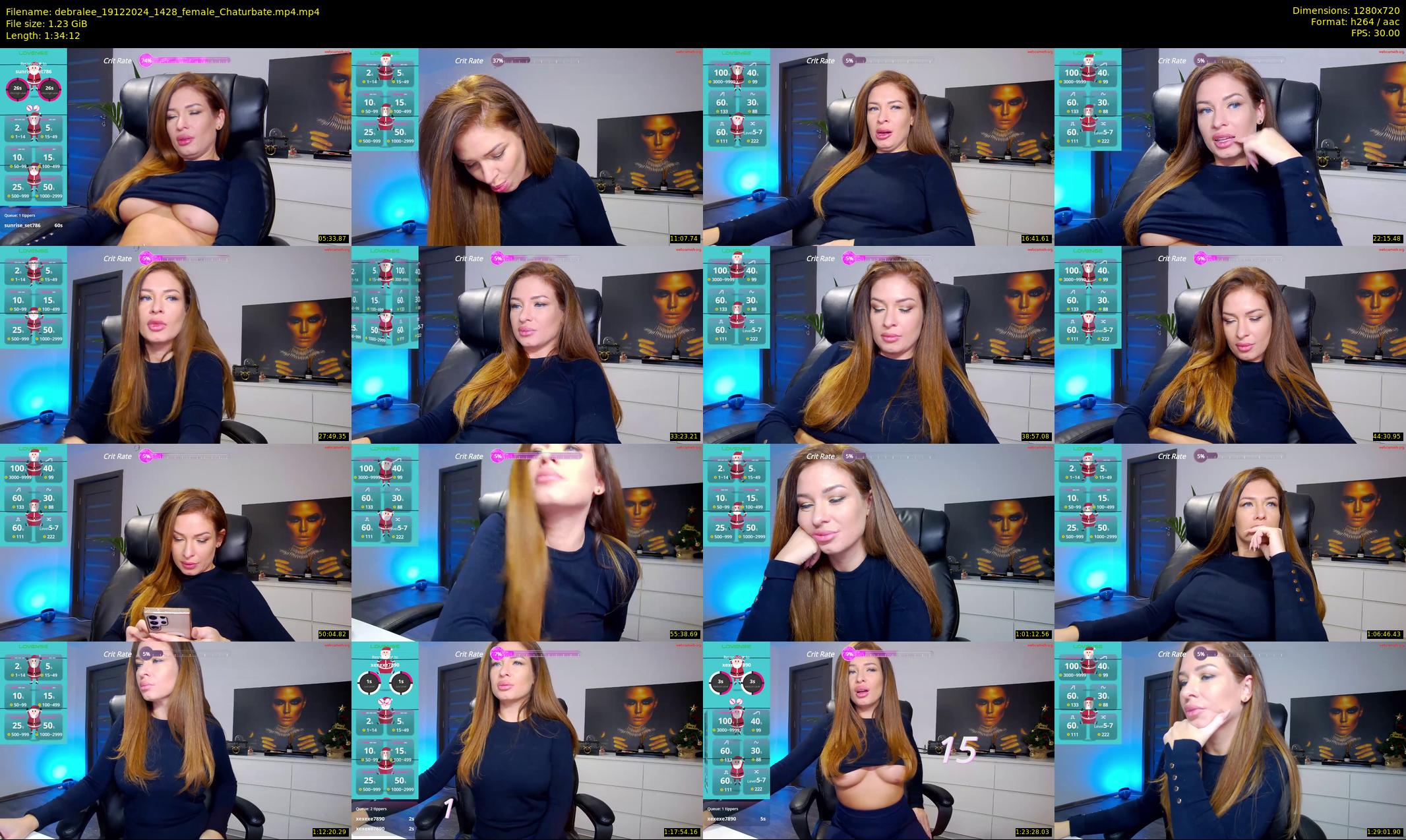 debralee — 95 minute Chaturbate female cam show recording, 720p, Dec 19, 2024