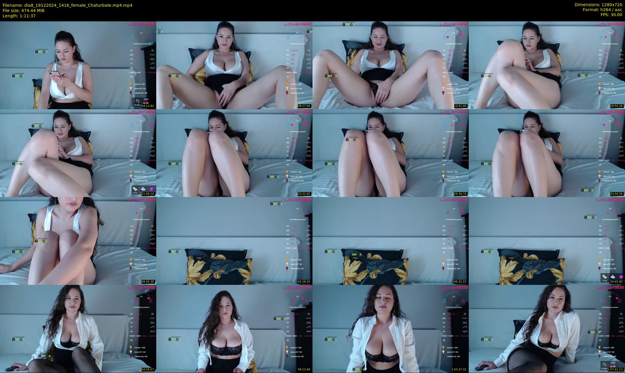 dia8 — 72 minute Chaturbate female cam show recording, 720p, Dec 19, 2024