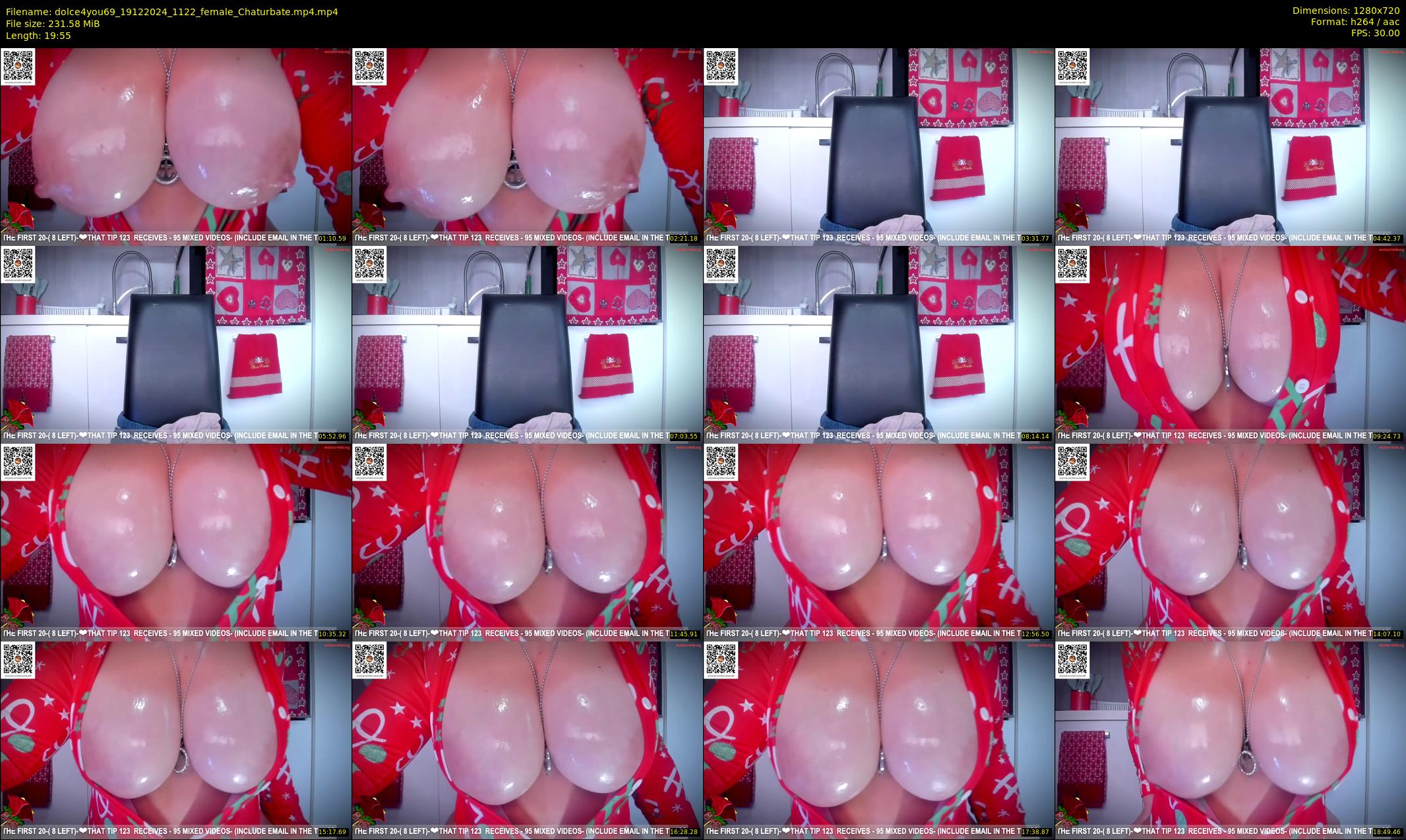 dolce4you69 — 20 minute Chaturbate female cam show recording, 720p, Dec 19, 2024