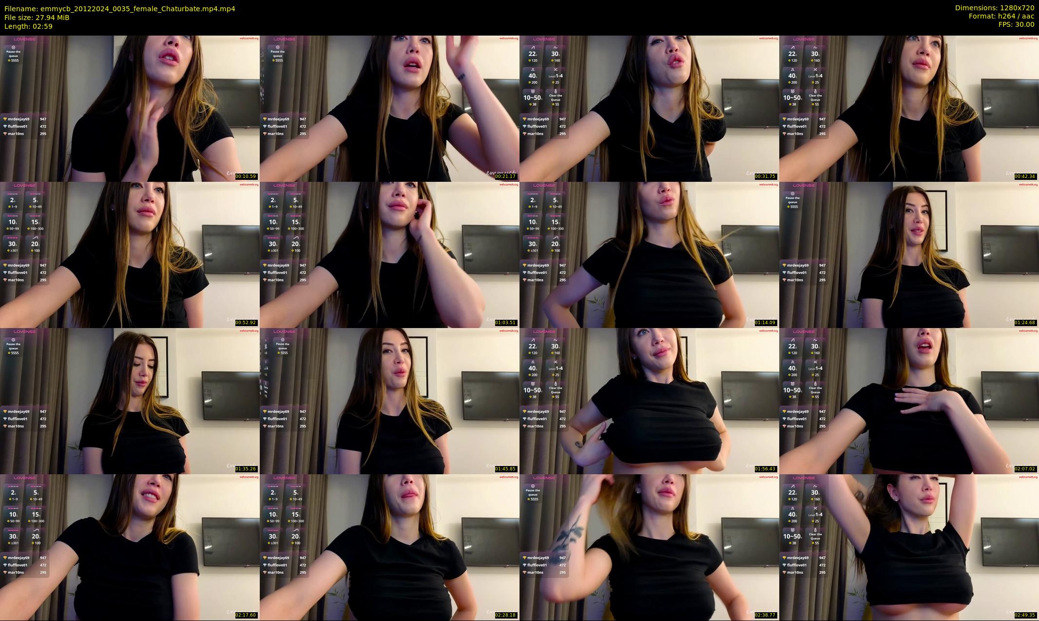 emmycb — 3 minute Chaturbate female cam show recording, 720p, Dec 20, 2024