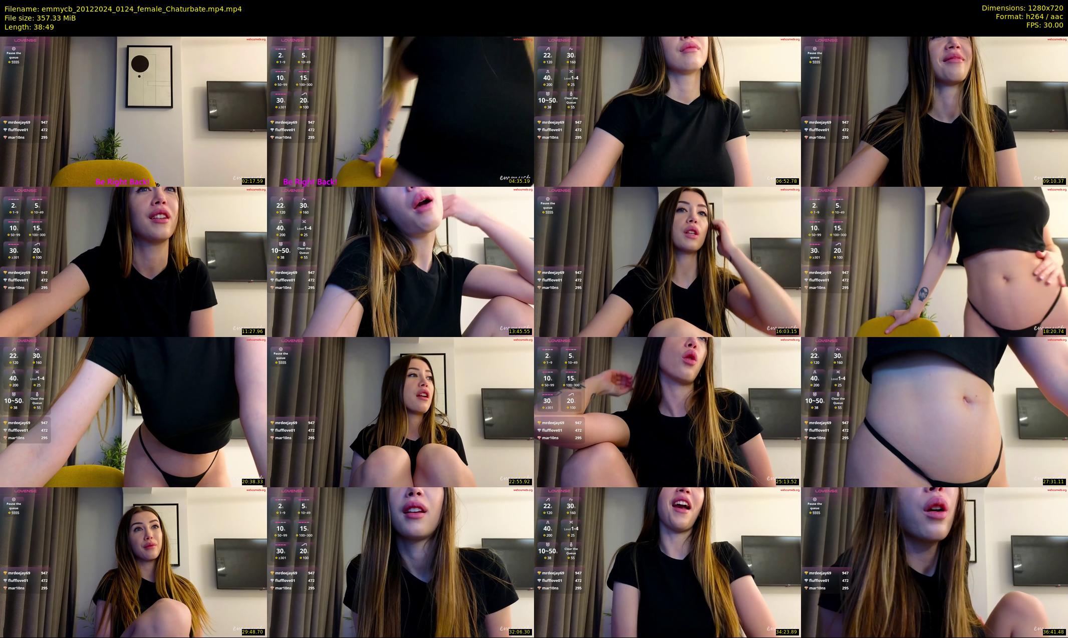 emmycb — 39 minute Chaturbate female cam show recording, 720p, Dec 20, 2024