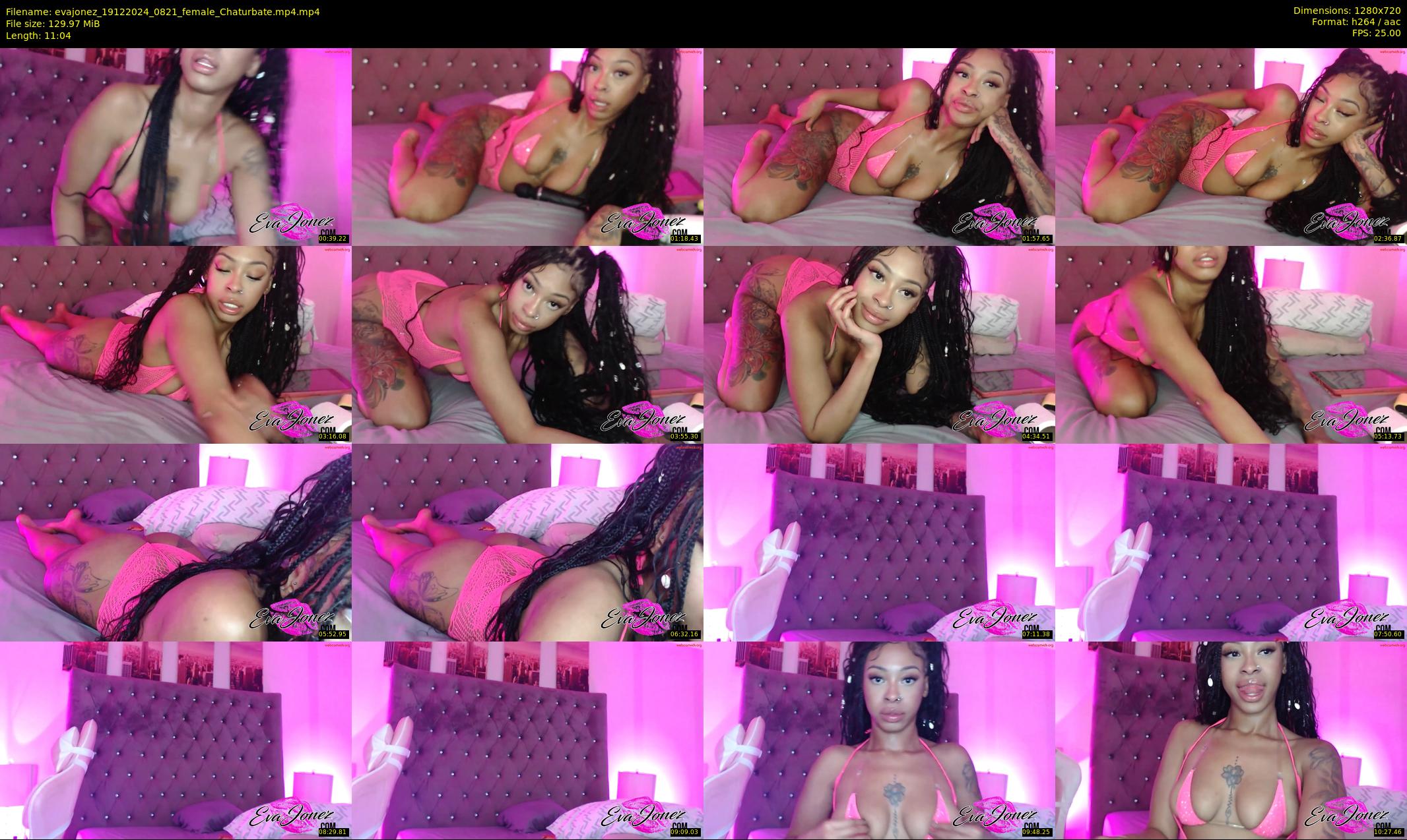 evajonez — 12 minute Chaturbate female cam show recording, 720p, Dec 19, 2024