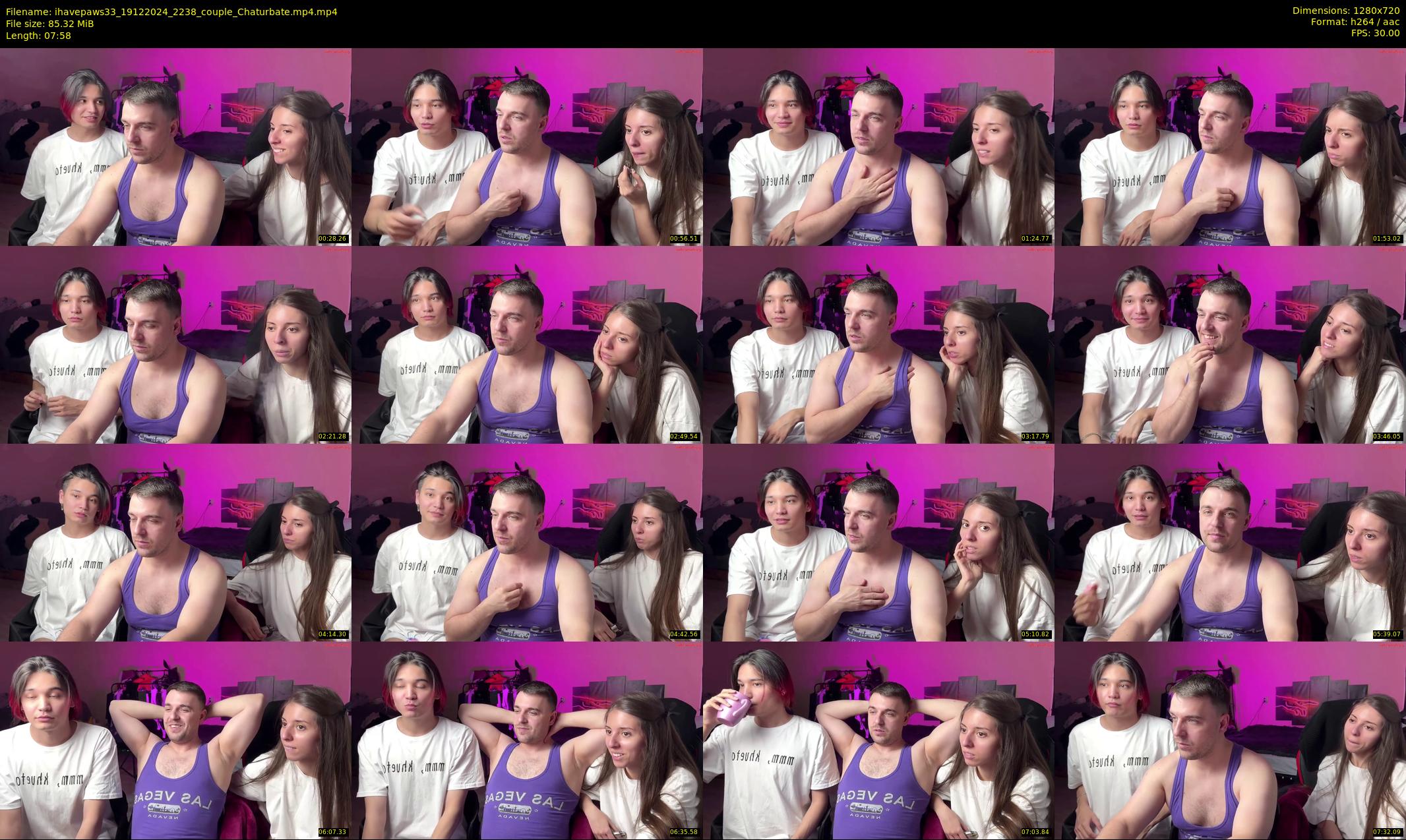 ihavepaws33 — 8 minute Chaturbate couple cam show recording, 720p, Dec 19, 2024