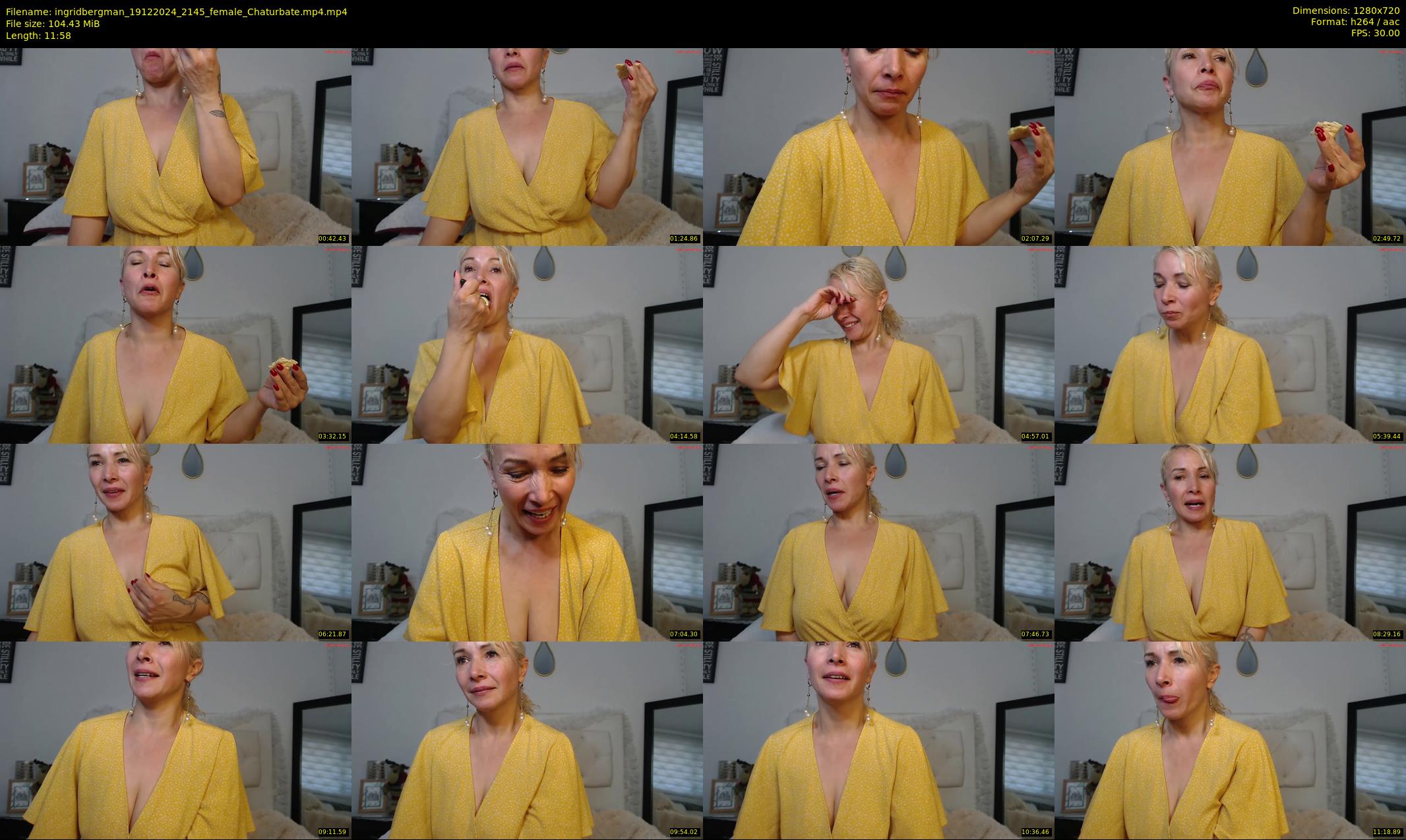 ingridbergman — 12 minute Chaturbate female cam show recording, 720p, Dec 19, 2024