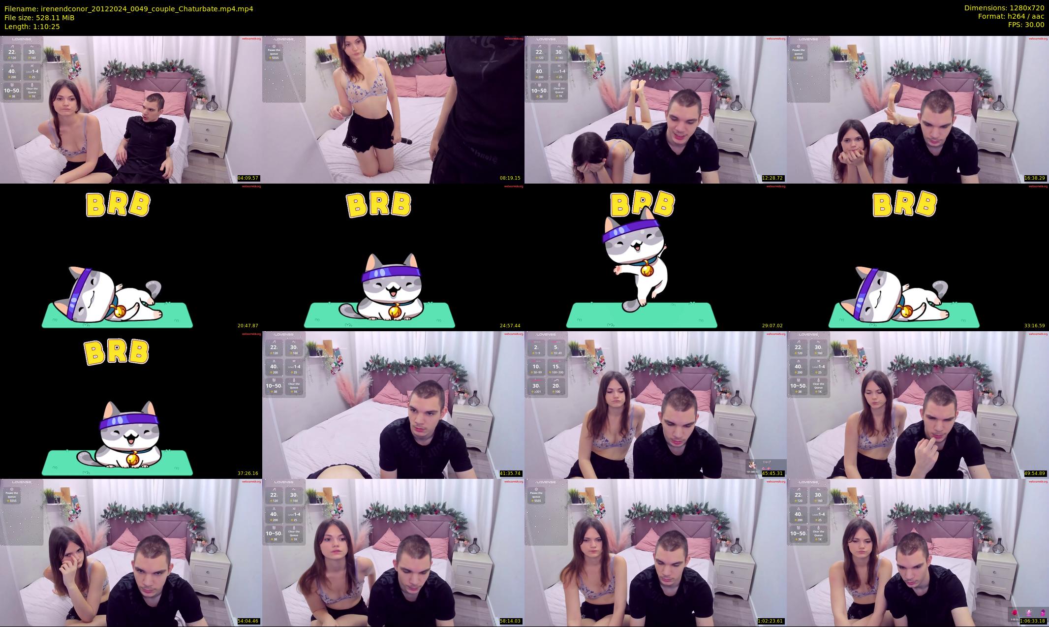 irenendconor — 71 minute Chaturbate couple cam show recording, 720p, Dec 20, 2024