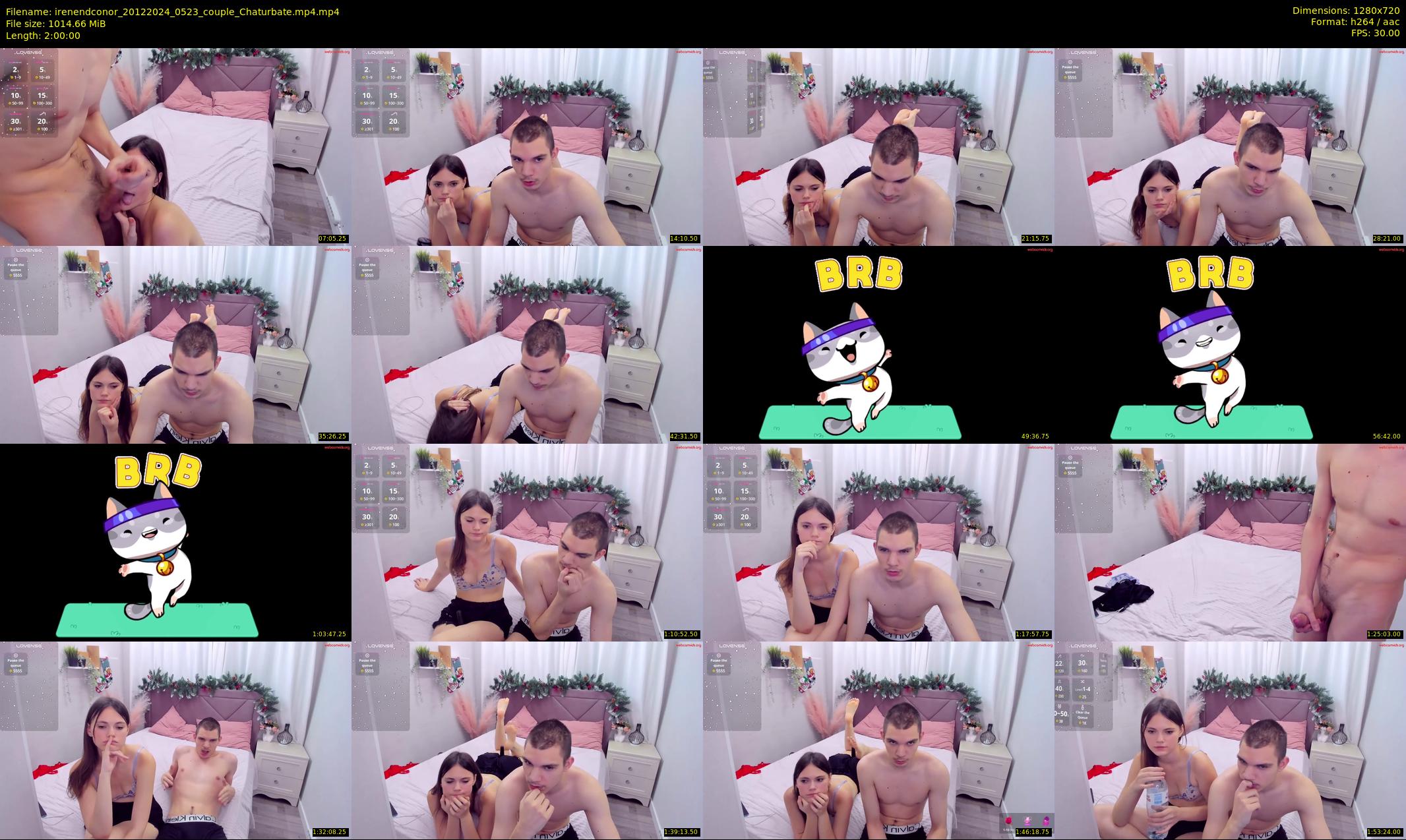irenendconor — 120 minute Chaturbate couple cam show recording, 720p, Dec 20, 2024