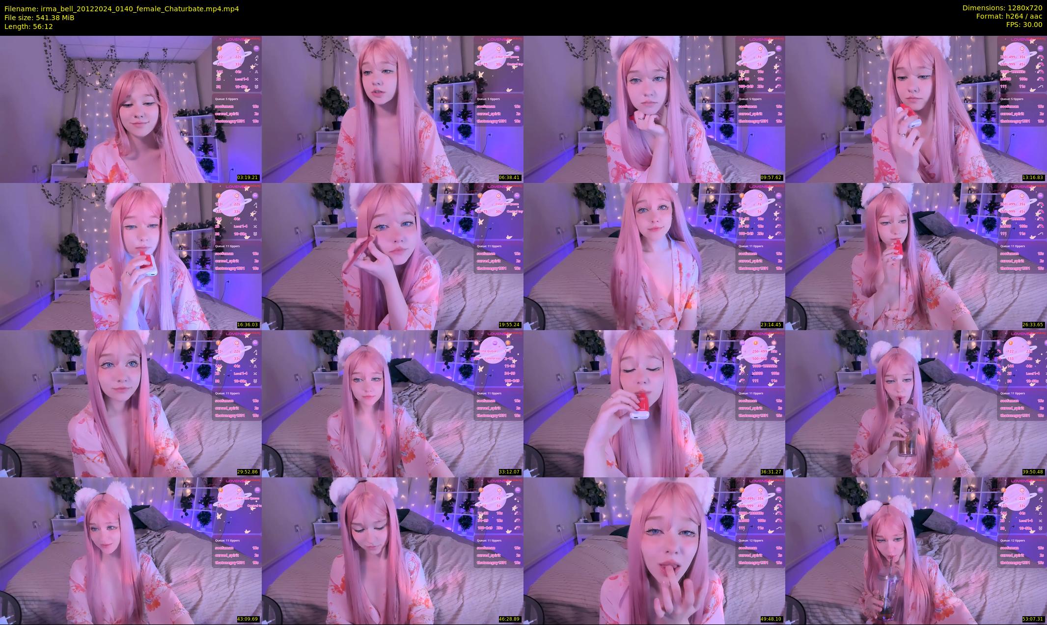 irma_bell — 57 minute Chaturbate female cam show recording, 720p, Dec 20, 2024