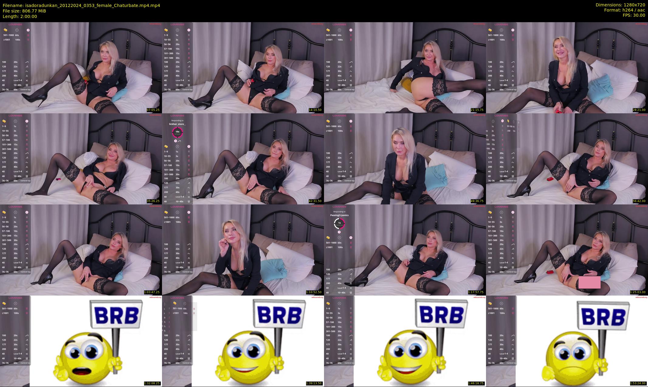 isadoradunkan — 120 minute Chaturbate female cam show recording, 720p, Dec 20, 2024