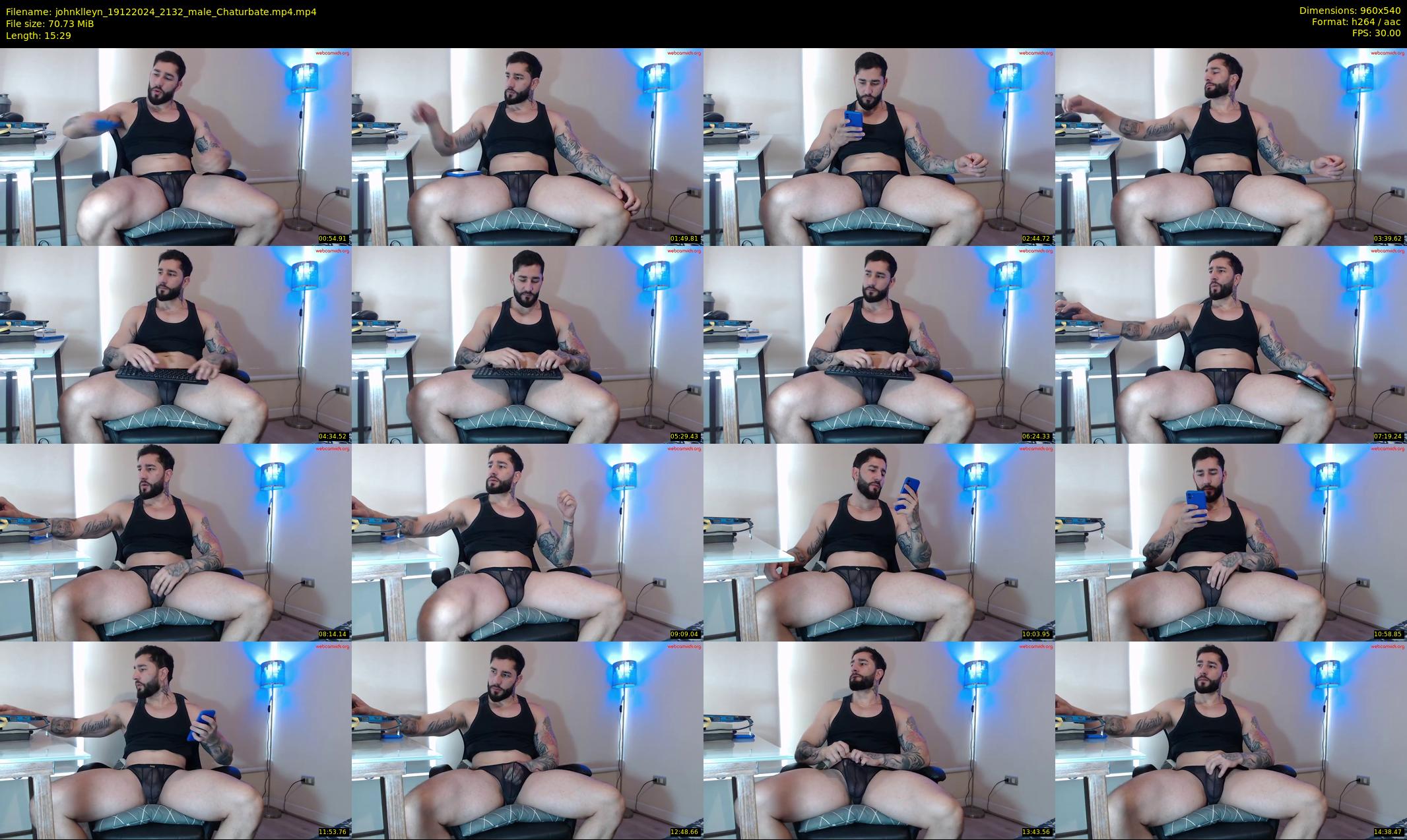 johnklleyn — 16 minute Chaturbate male cam show recording, 480p, Dec 19, 2024