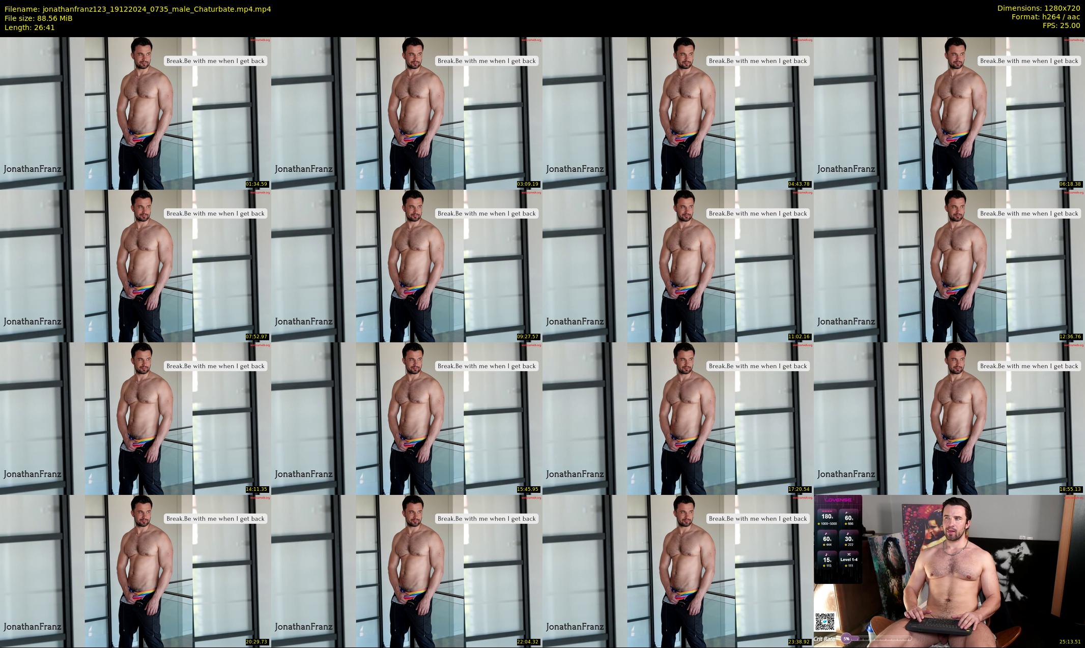jonathanfranz123 — 27 minute Chaturbate male cam show recording, 720p, Dec 19, 2024