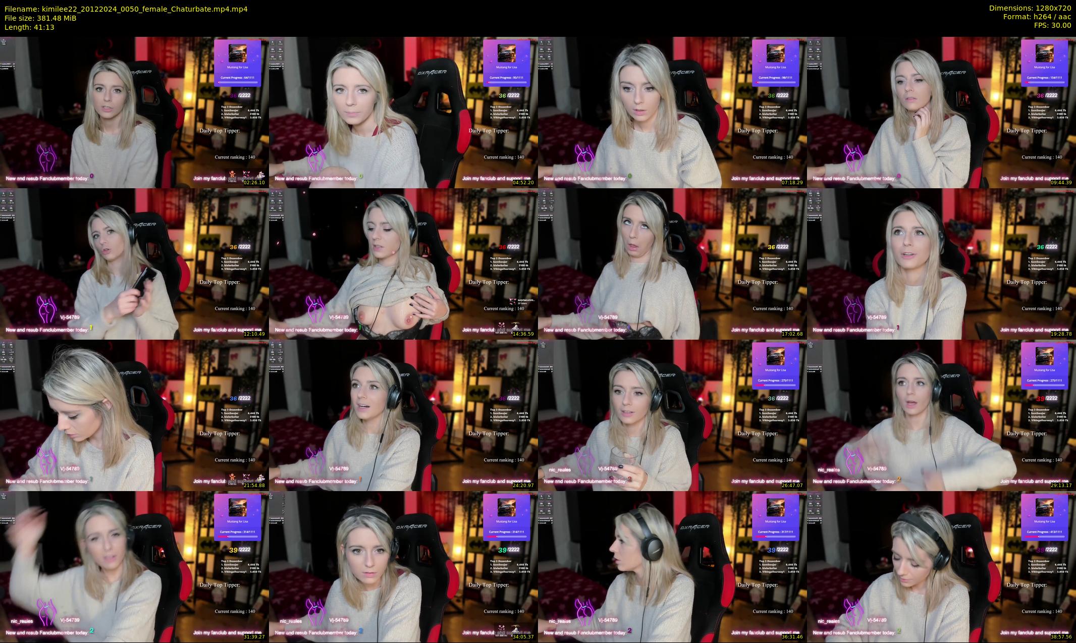 kimilee22 — 42 minute Chaturbate female cam show recording, 720p, Dec 20, 2024
