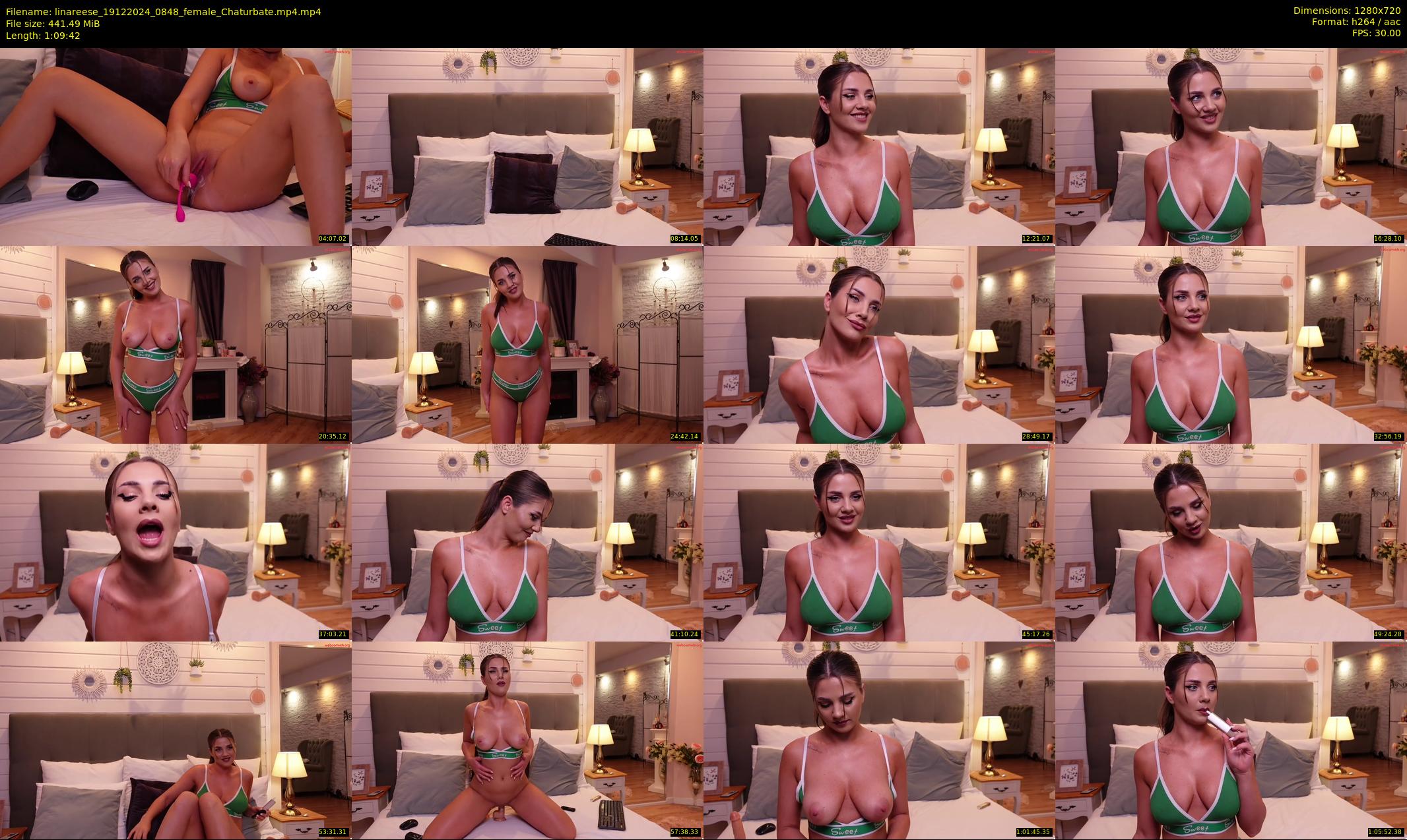 linareese — 70 minute Chaturbate female cam show recording, 720p, Dec 19, 2024