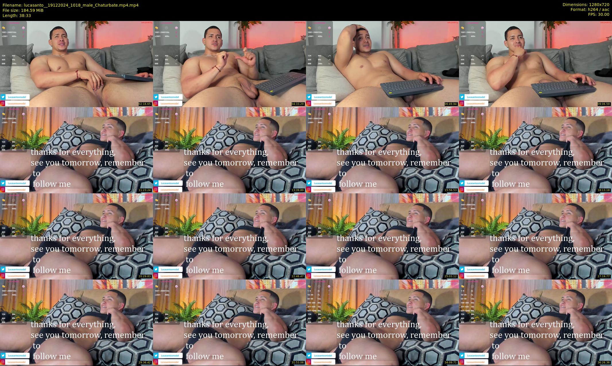 lucasanto_ — 39 minute Chaturbate male cam show recording, 720p, Dec 19, 2024