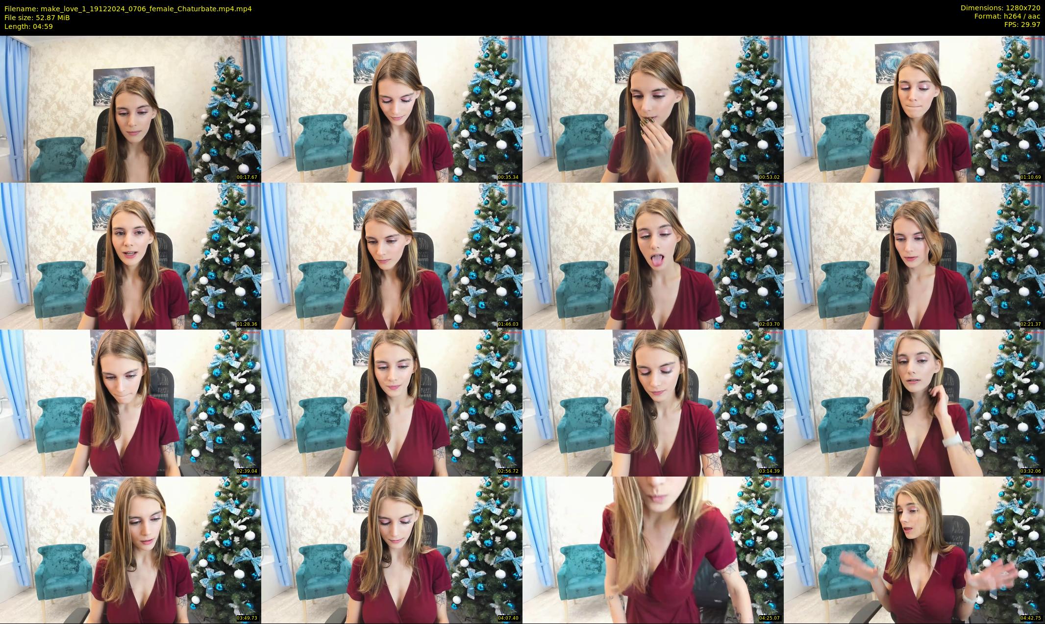 make_love_1 — 5 minute Chaturbate female cam show recording, 720p, Dec 19, 2024