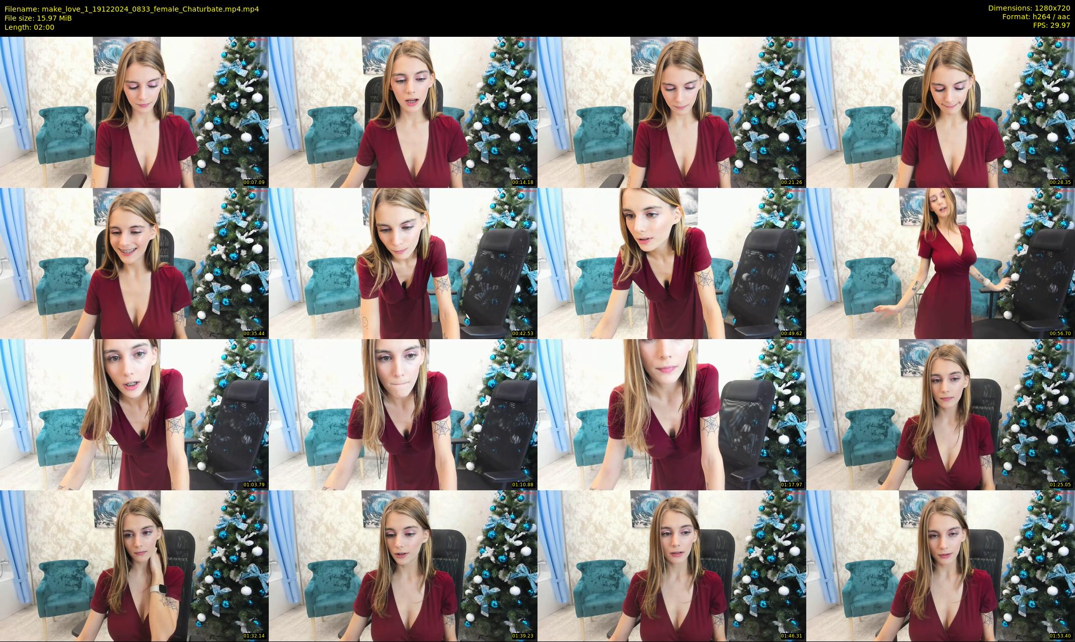 make_love_1 — 2 minute Chaturbate female cam show recording, 720p, Dec 19, 2024