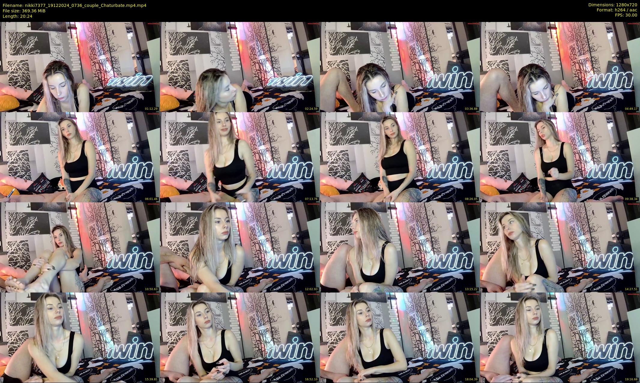 nikki7377 — 21 minute Chaturbate couple cam show recording, 720p, Dec 19, 2024