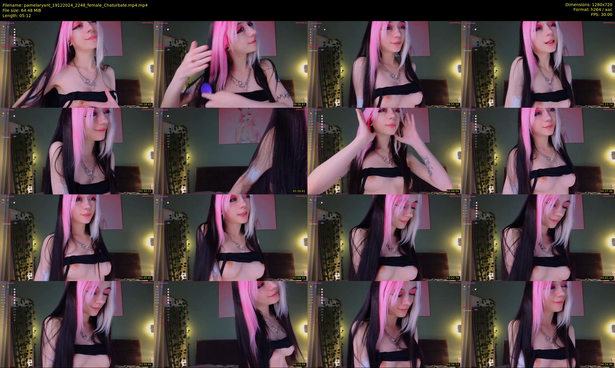 pamelaryant — 6 minute Chaturbate female cam show recording, 720p, Dec 19, 2024