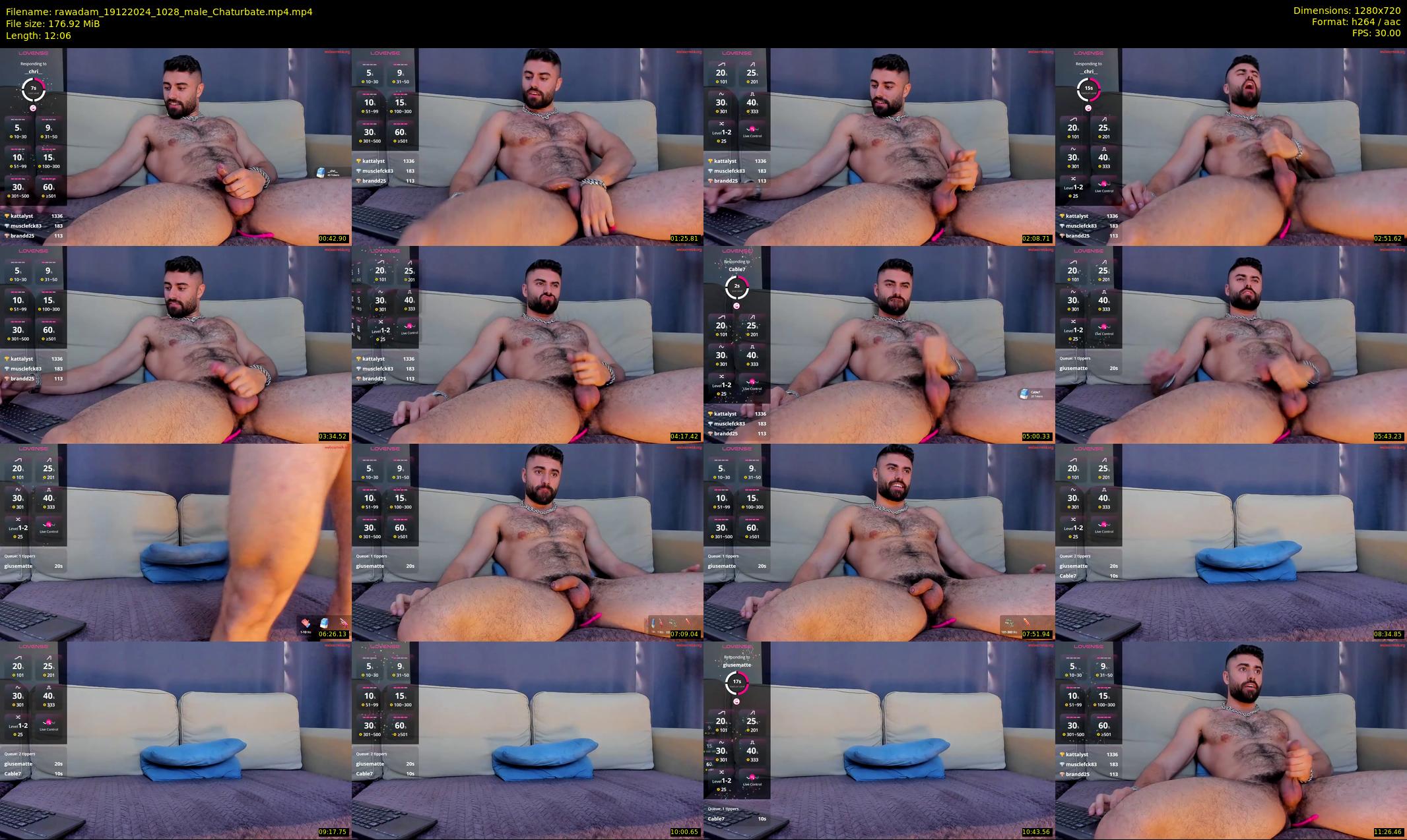 rawadam — 13 minute Chaturbate male cam show recording, 720p, Dec 19, 2024