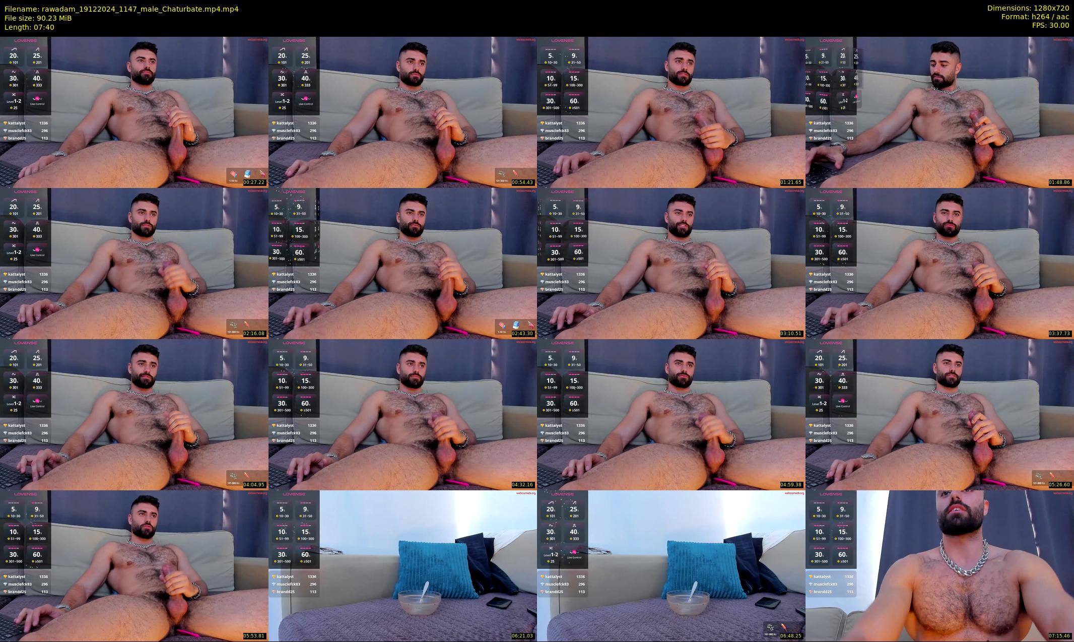 rawadam — 8 minute Chaturbate male cam show recording, 720p, Dec 19, 2024
