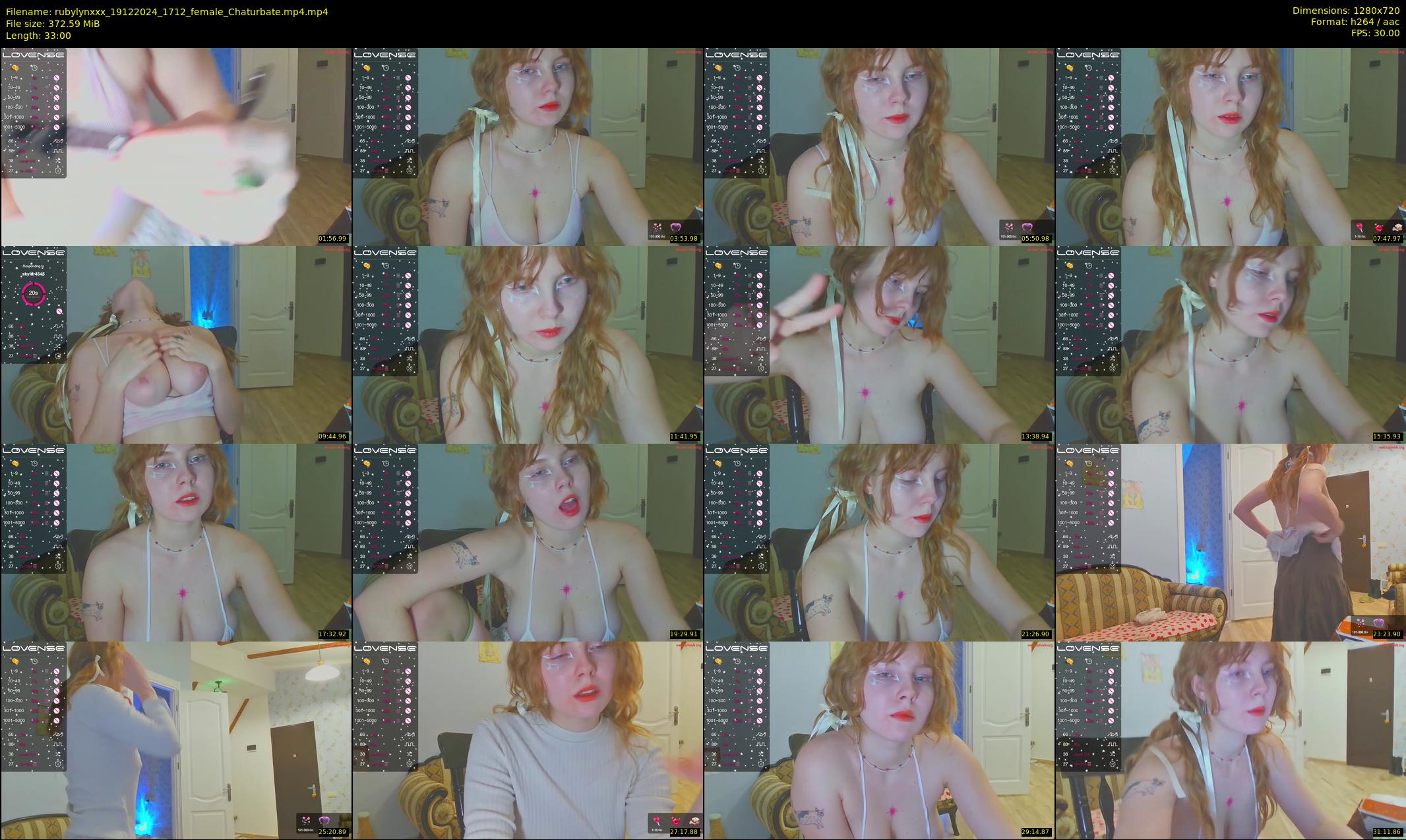 rubylynxxx — 33 minute Chaturbate female cam show recording, 720p, Dec 19, 2024