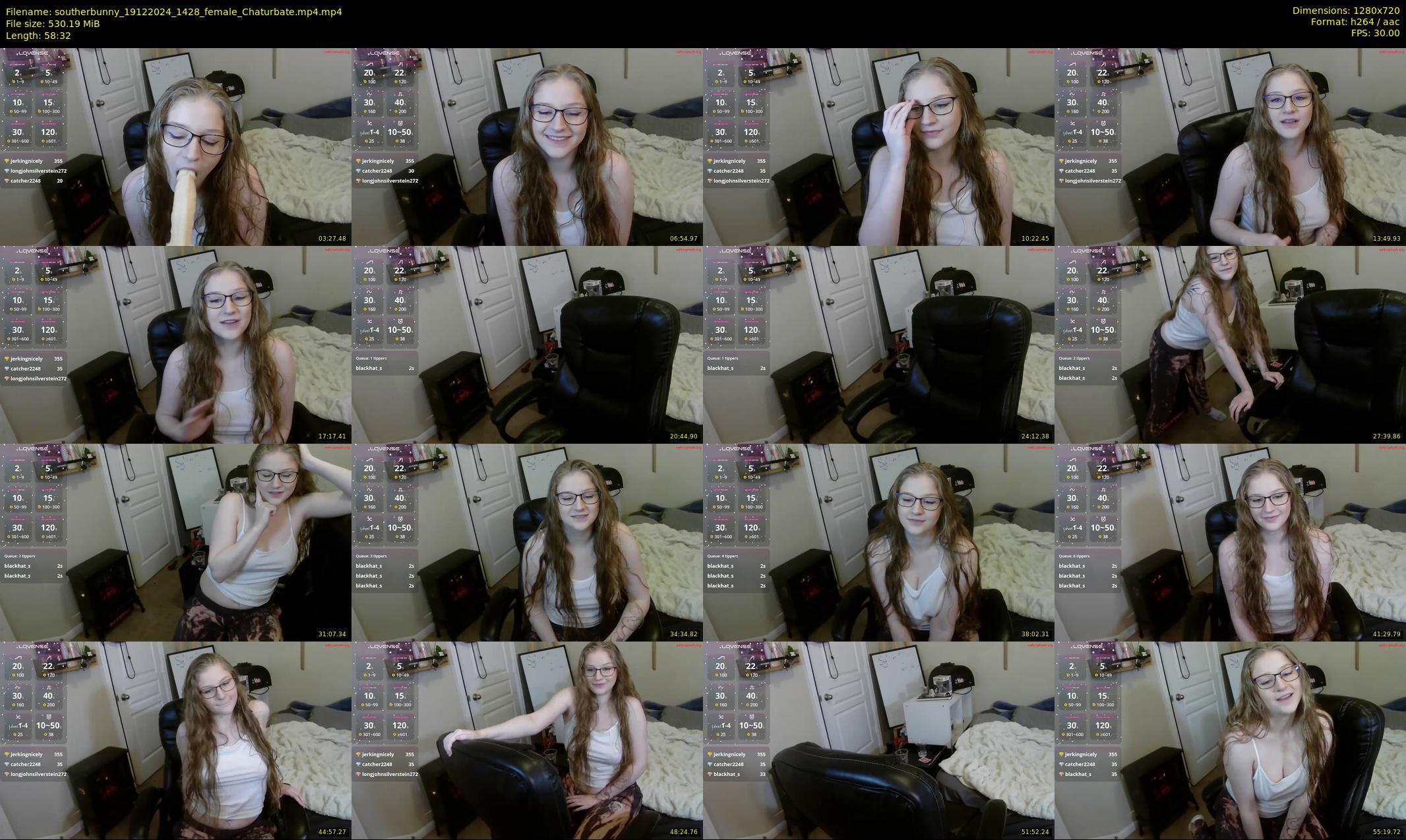 southerbunny — 59 minute Chaturbate female cam show recording, 720p, Dec 19, 2024