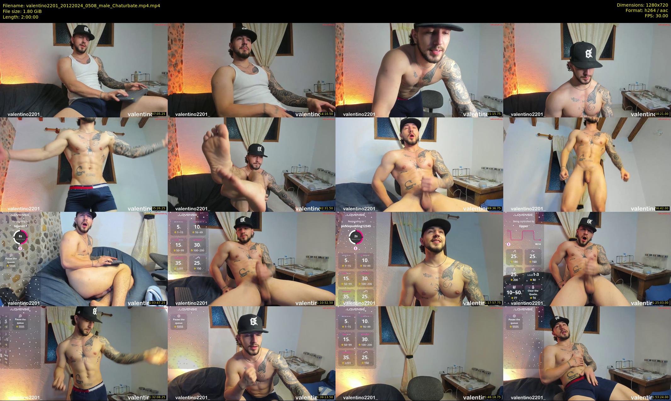 valentino2201 — 120 minute Chaturbate male cam show recording, 720p, Dec 20, 2024