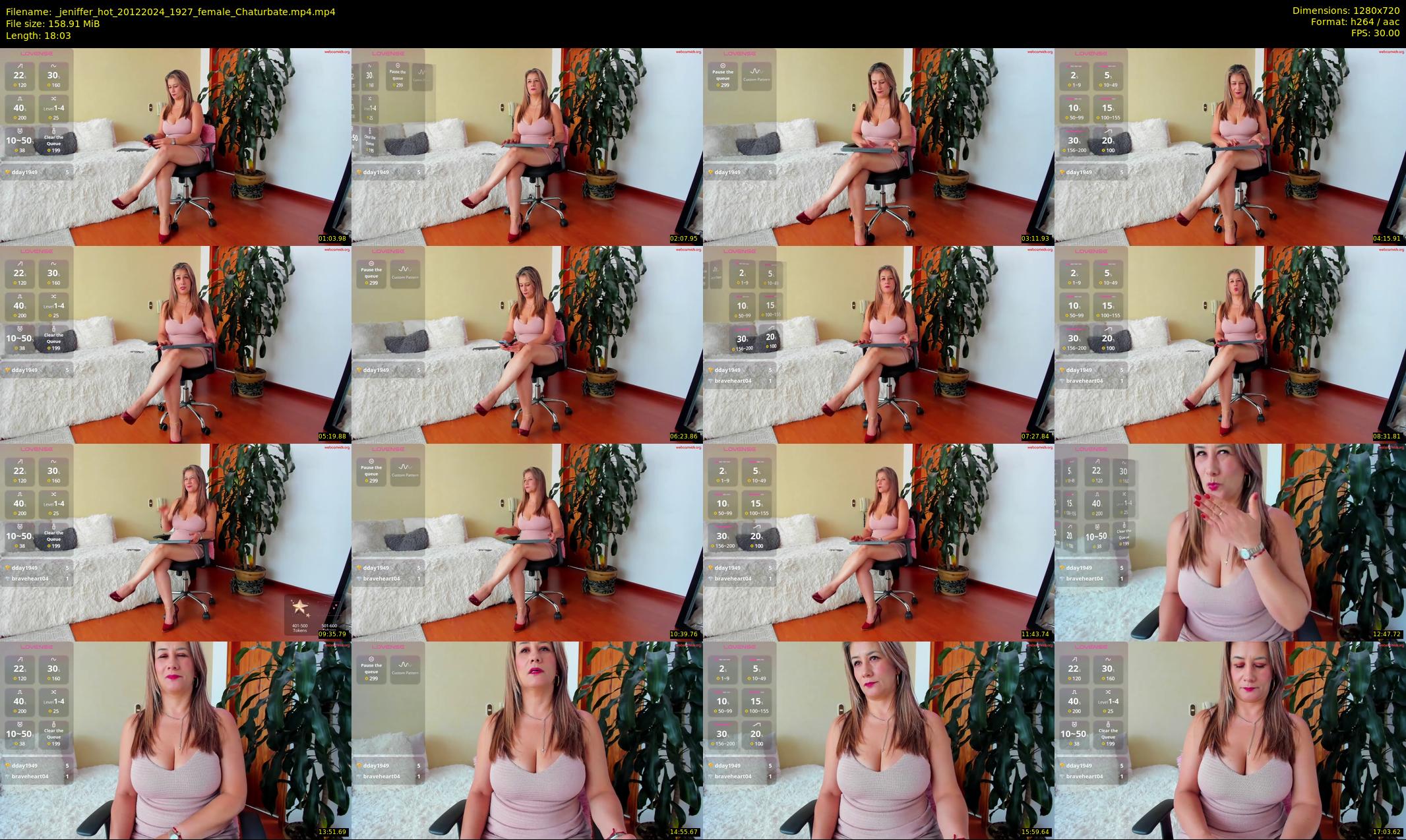 _jeniffer_hot — 19 minute Chaturbate female cam show recording, 720p, Dec 20, 2024