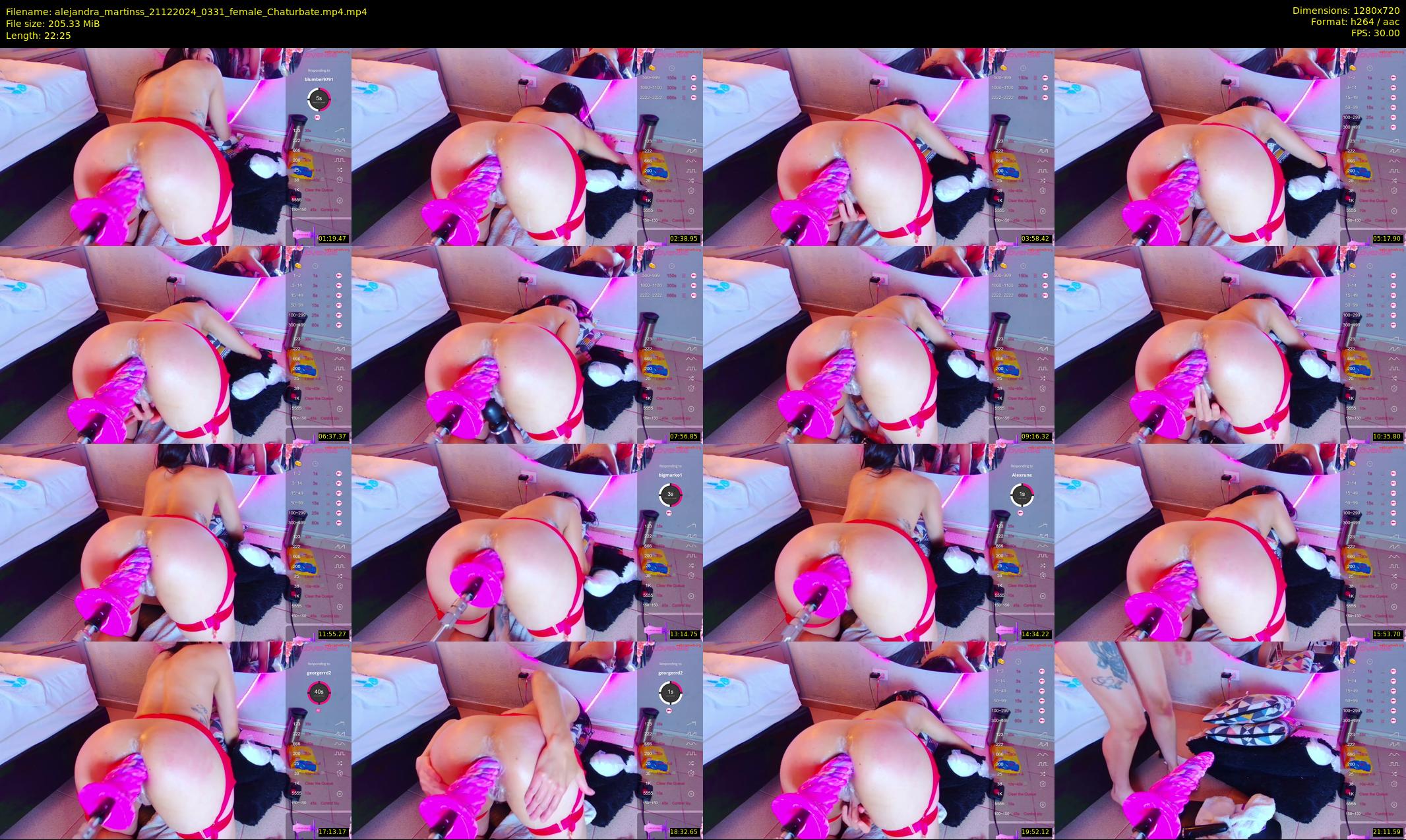 alejandra_martinss — 23 minute Chaturbate female cam show recording, 720p, Dec 21, 2024