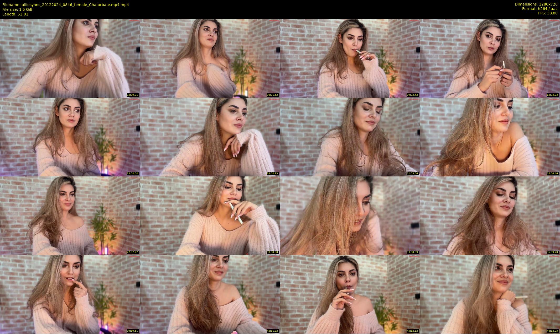 alliesynns — 52 minute Chaturbate female cam show recording, 720p, Dec 20, 2024