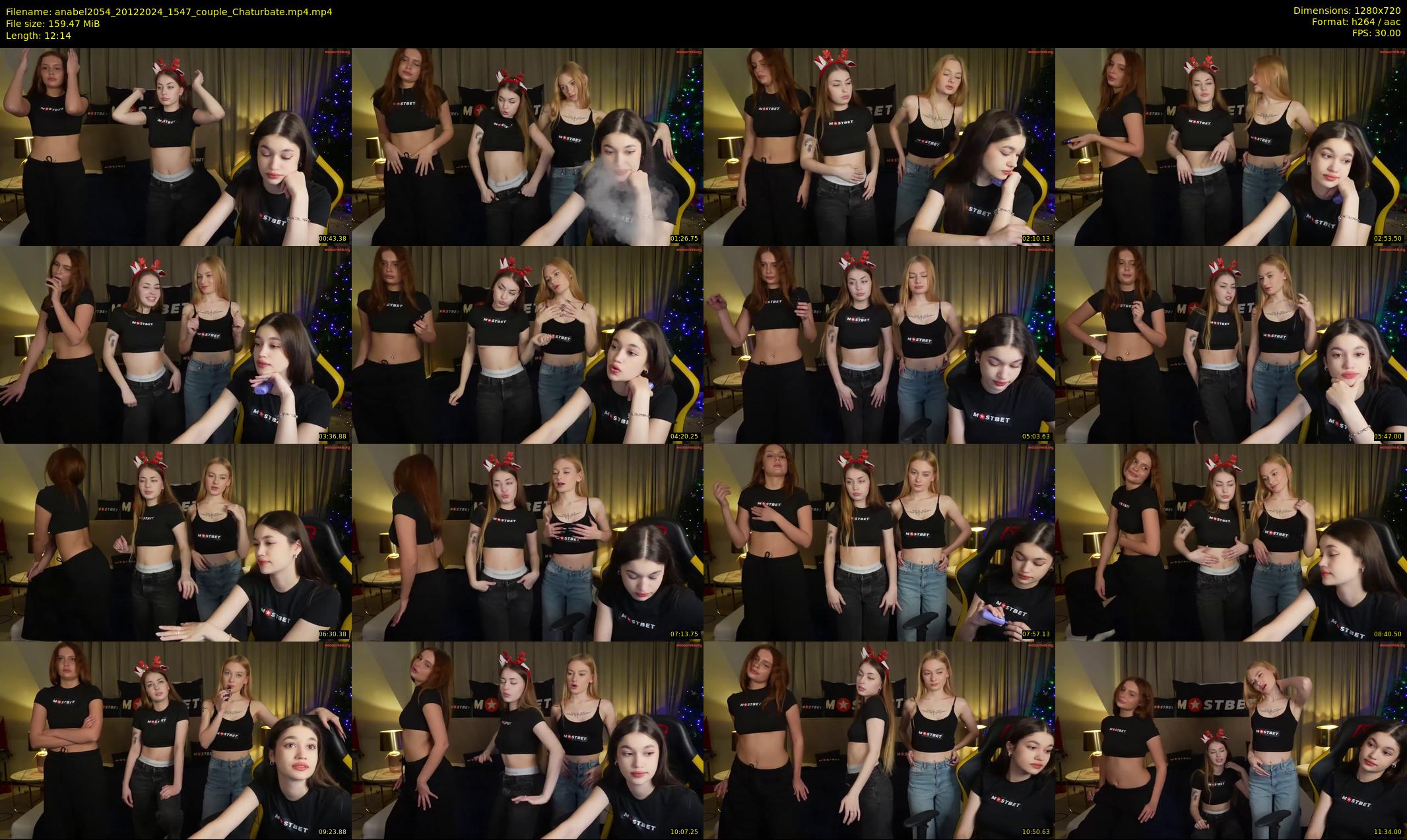 anabel2054 — 13 minute Chaturbate female cam show recording, 720p, Dec 20, 2024