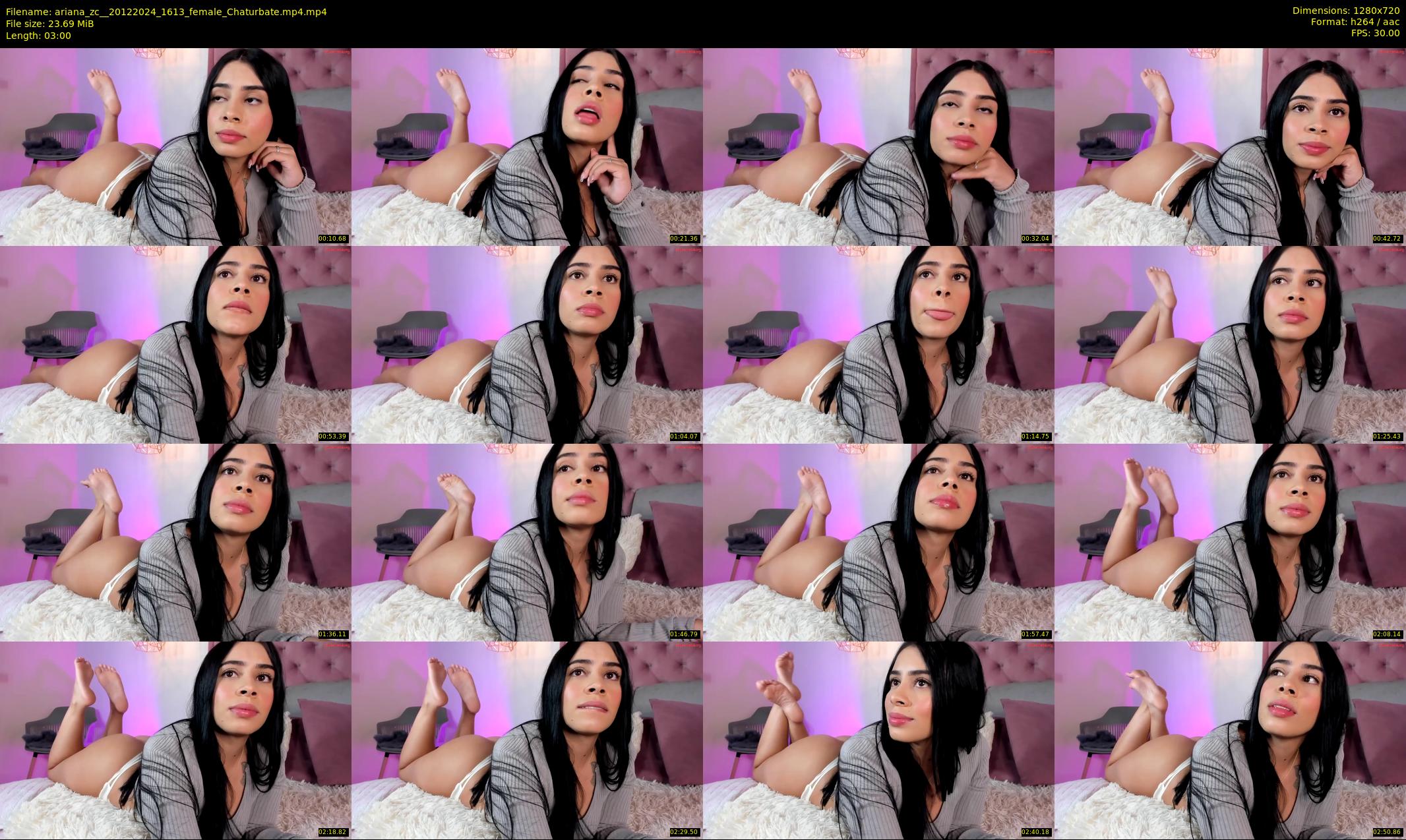 ariana_zc_ — 3 minute Chaturbate female cam show recording, 720p, Dec 20, 2024