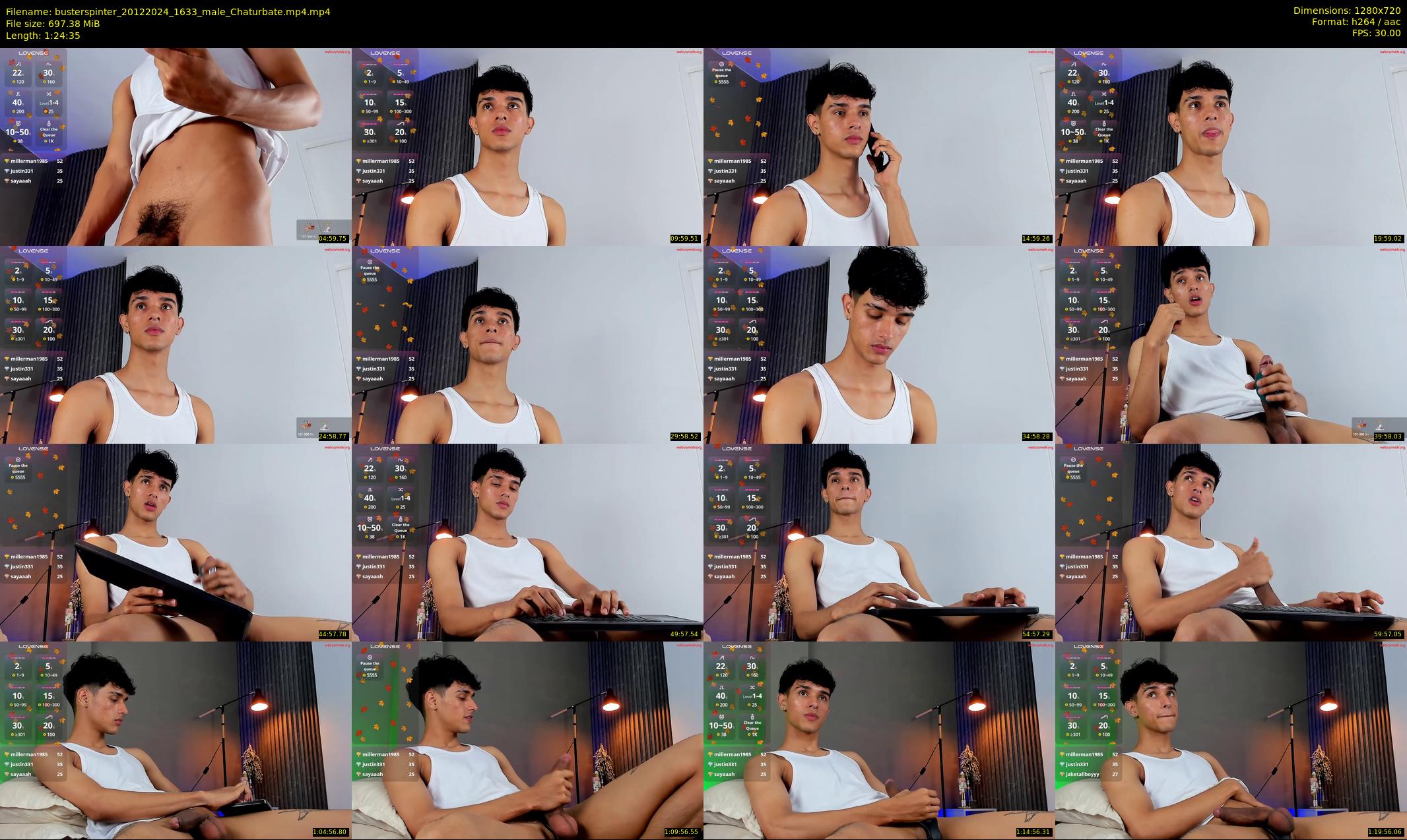 busterspinter — 85 minute Chaturbate male cam show recording, 720p, Dec 20, 2024