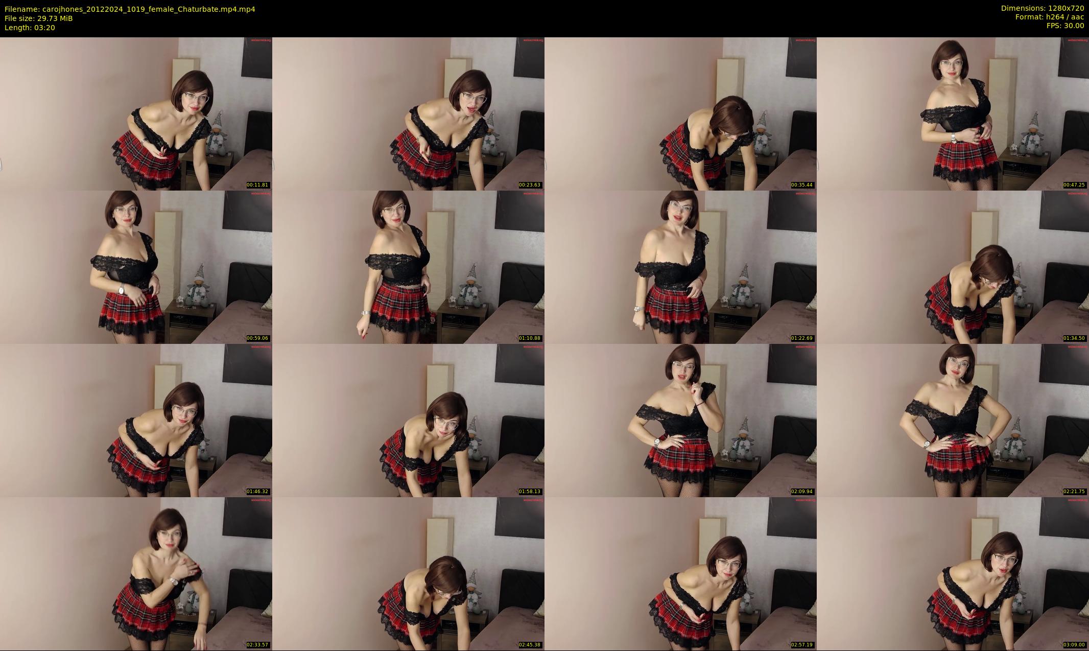 carojhones — 4 minute Chaturbate female cam show recording, 720p, Dec 20, 2024