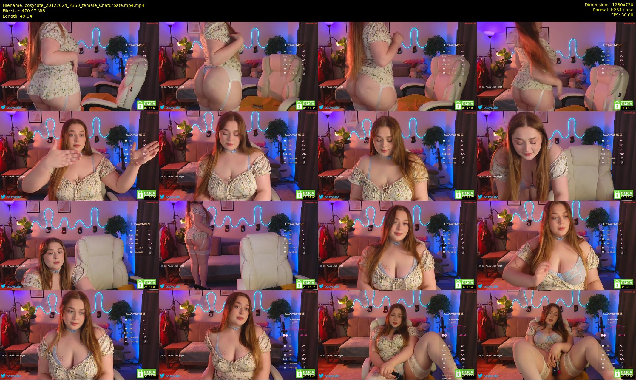 cosycute — 50 minute Chaturbate female cam show recording, 720p, Dec 20, 2024