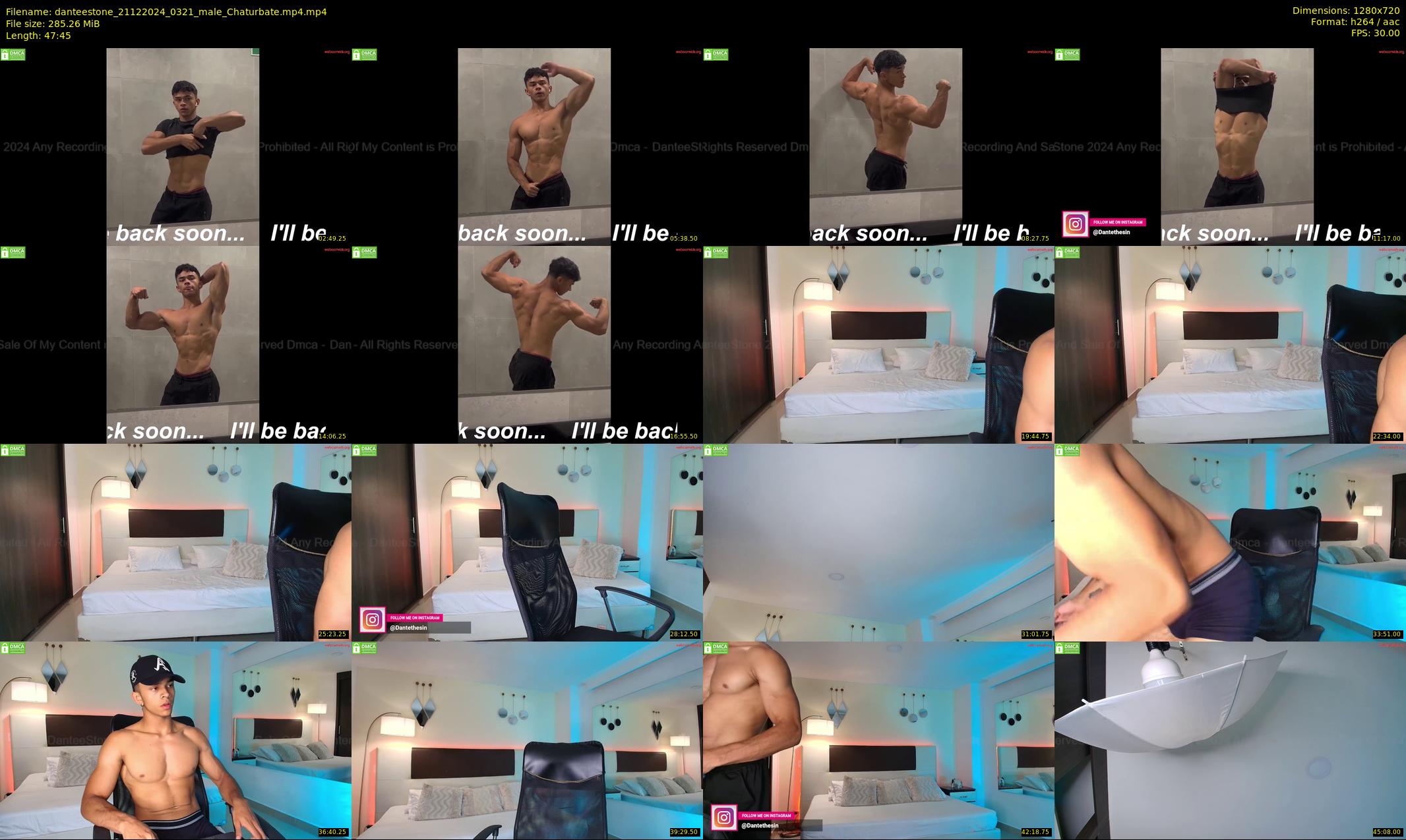 danteestone — 48 minute Chaturbate male cam show recording, 720p, Dec 21, 2024