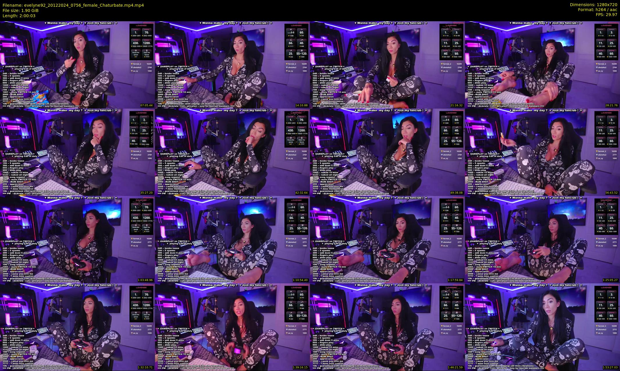 evelyne92 — 121 minute Chaturbate female cam show recording, 720p, Dec 20, 2024