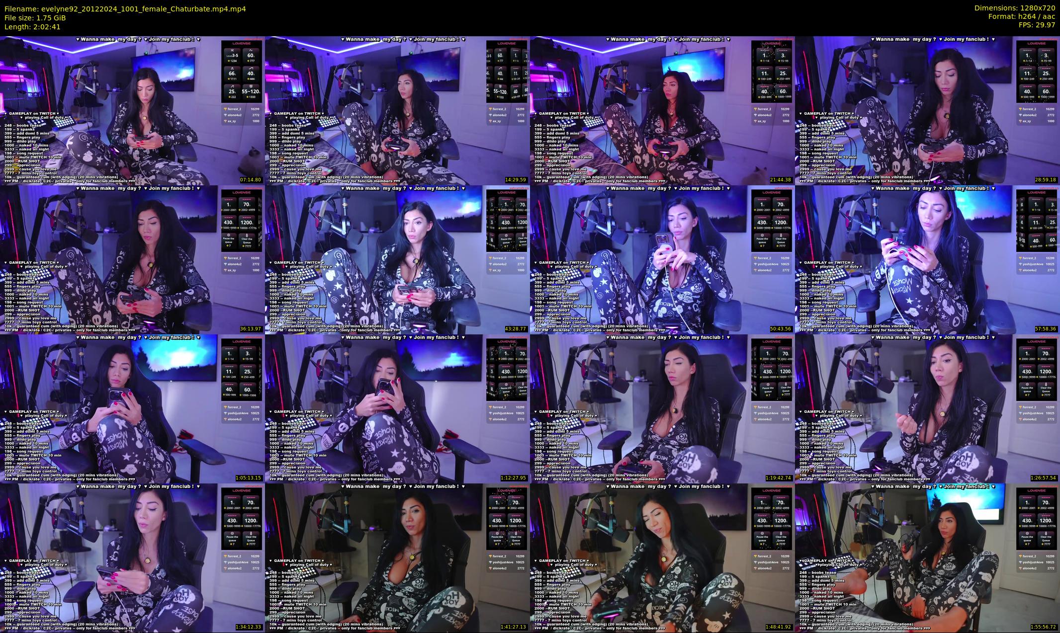 evelyne92 — 123 minute Chaturbate female cam show recording, 720p, Dec 20, 2024
