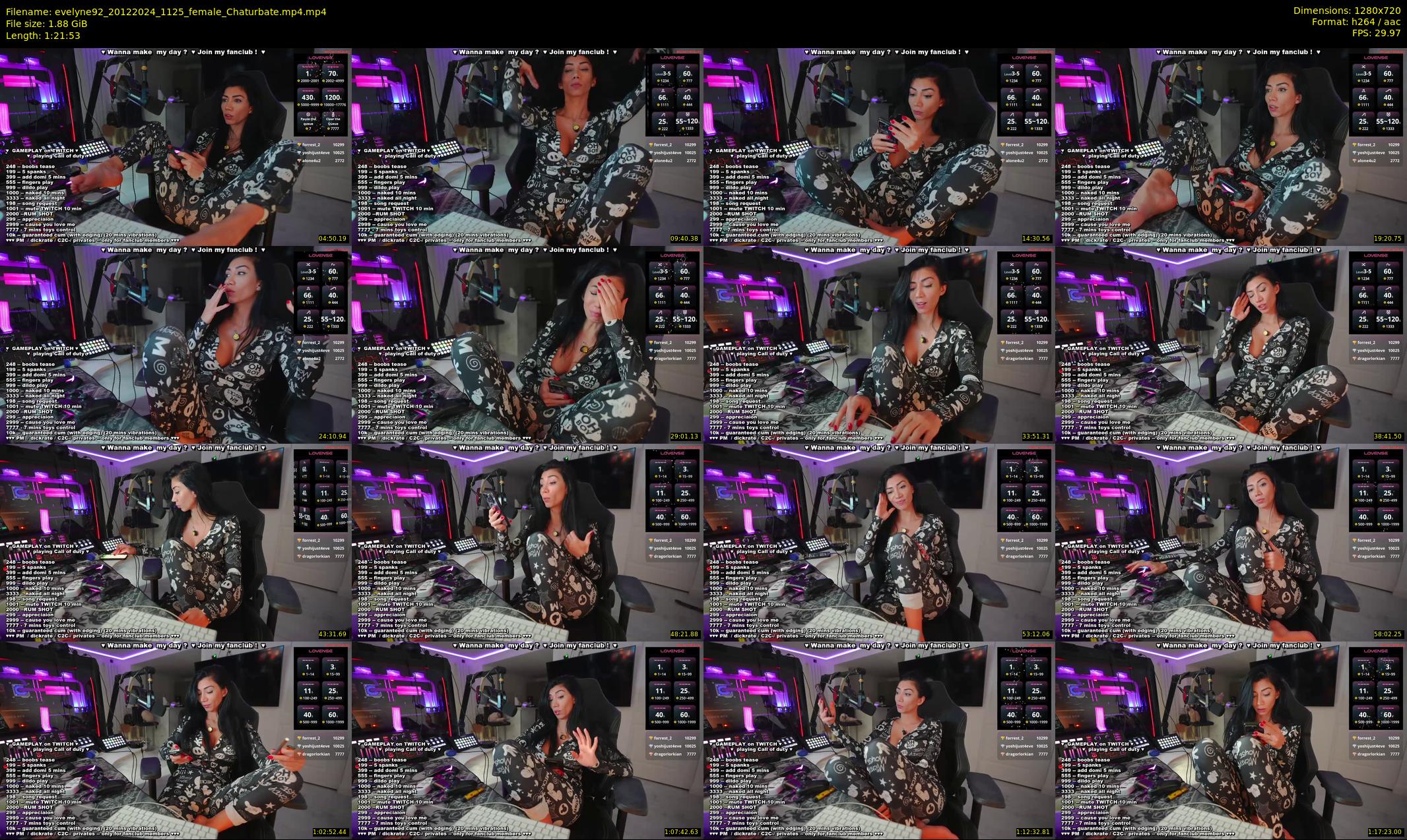 evelyne92 — 82 minute Chaturbate female cam show recording, 720p, Dec 20, 2024