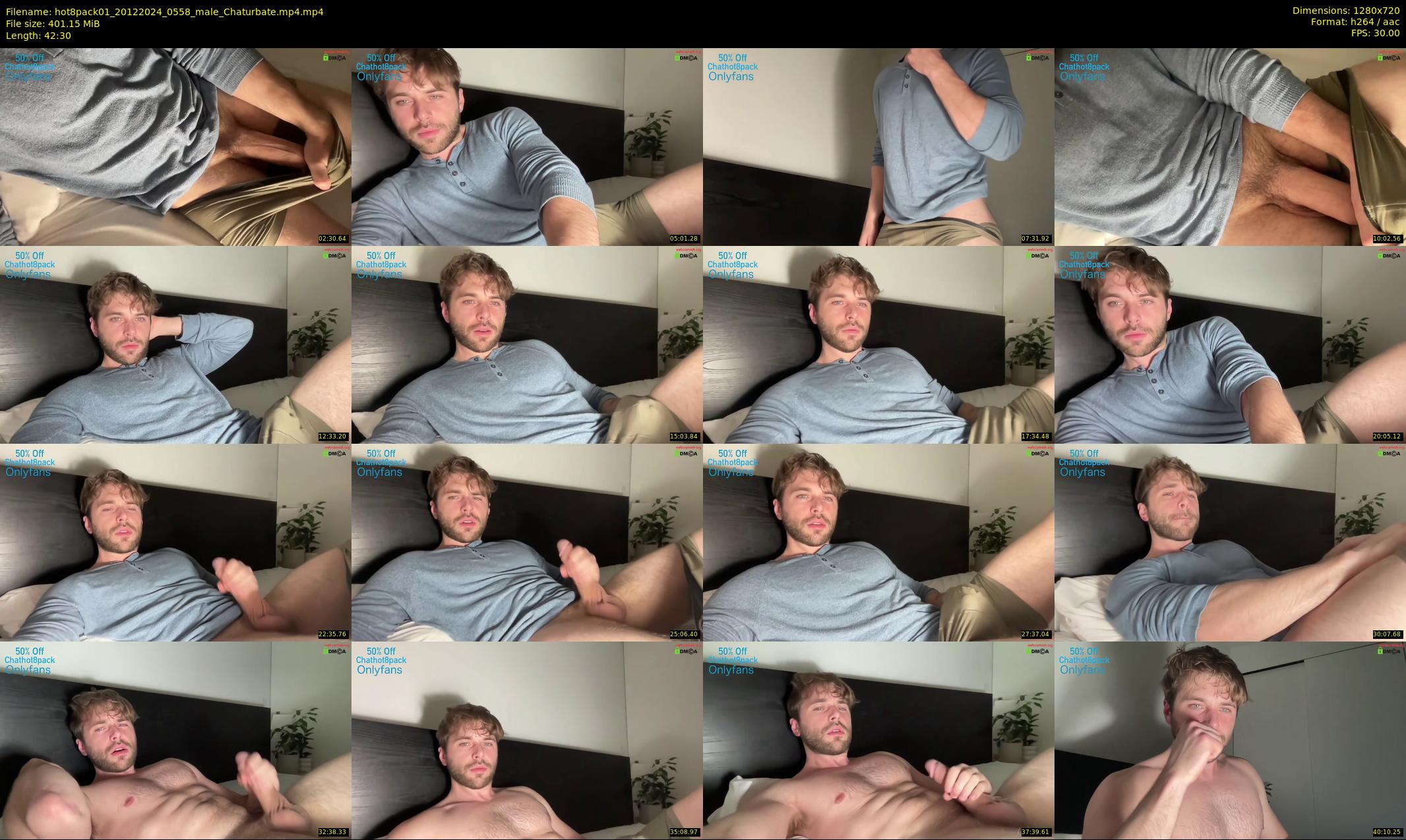 hot8pack01 — 43 minute Chaturbate male cam show recording, 720p, Dec 20, 2024