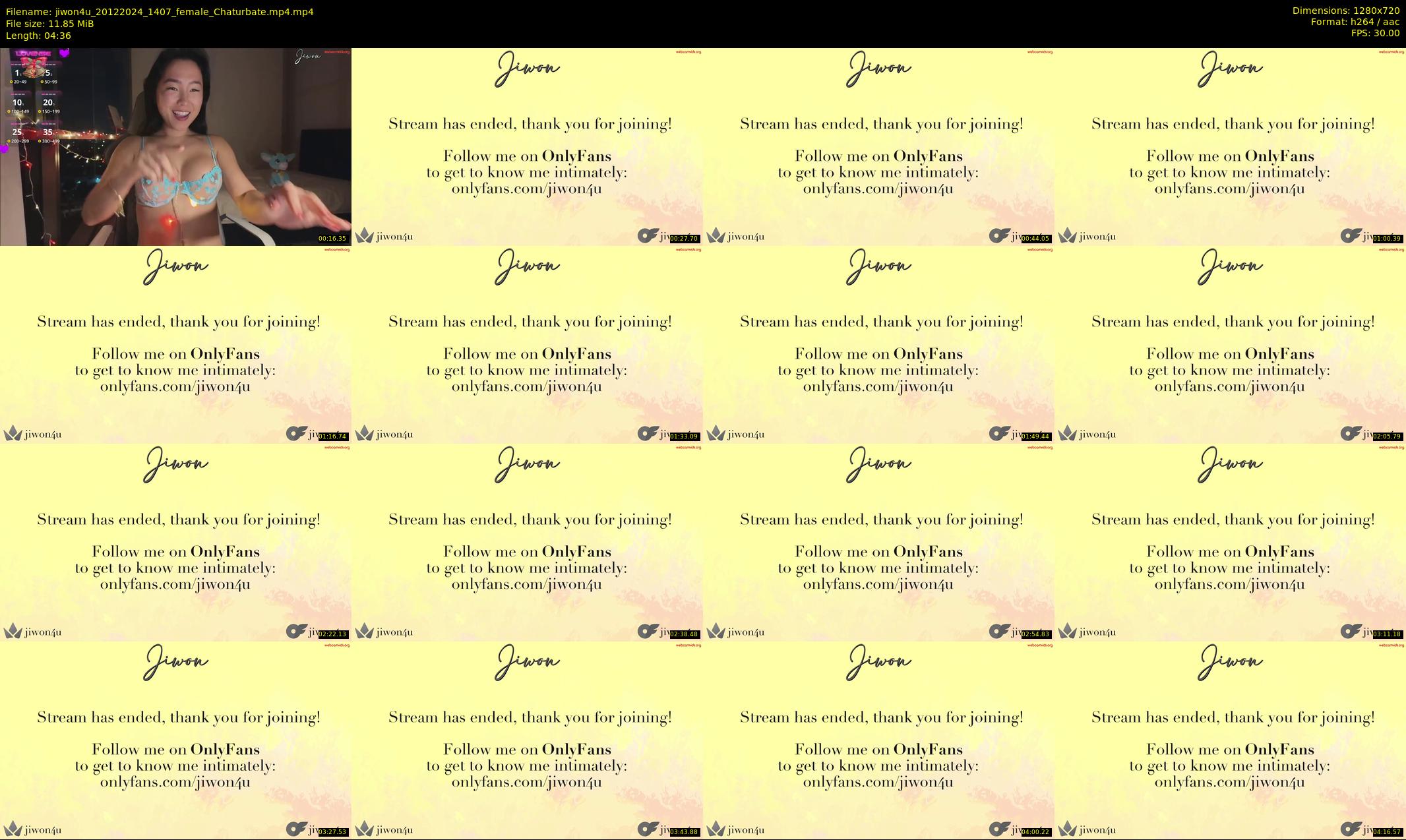 jiwon4u — 5 minute Chaturbate female cam show recording, 720p, Dec 20, 2024